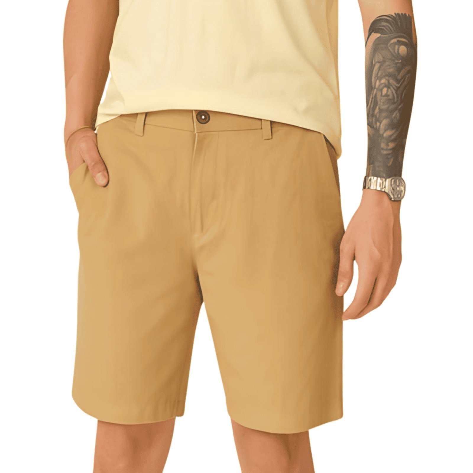Vista 3 Bermuda Masculina Linho Davi Colcci verde Colcci verde