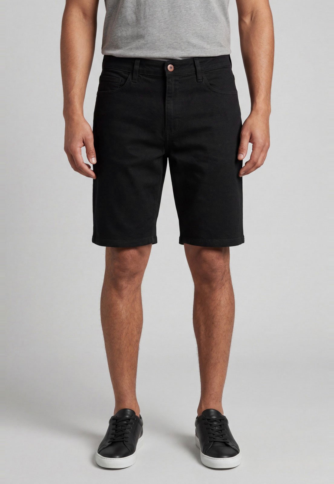 Bermuda Sarja Masculina Forum Benjamin Preta
