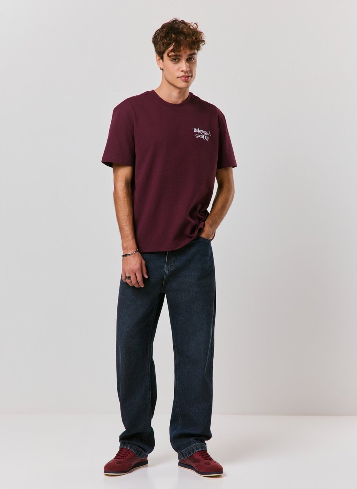Calça Jeans Baggy Lavagem Escura