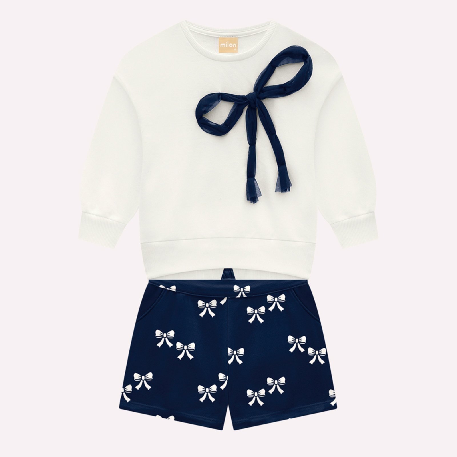 Infantil - Conjunto Menina Laço Milon