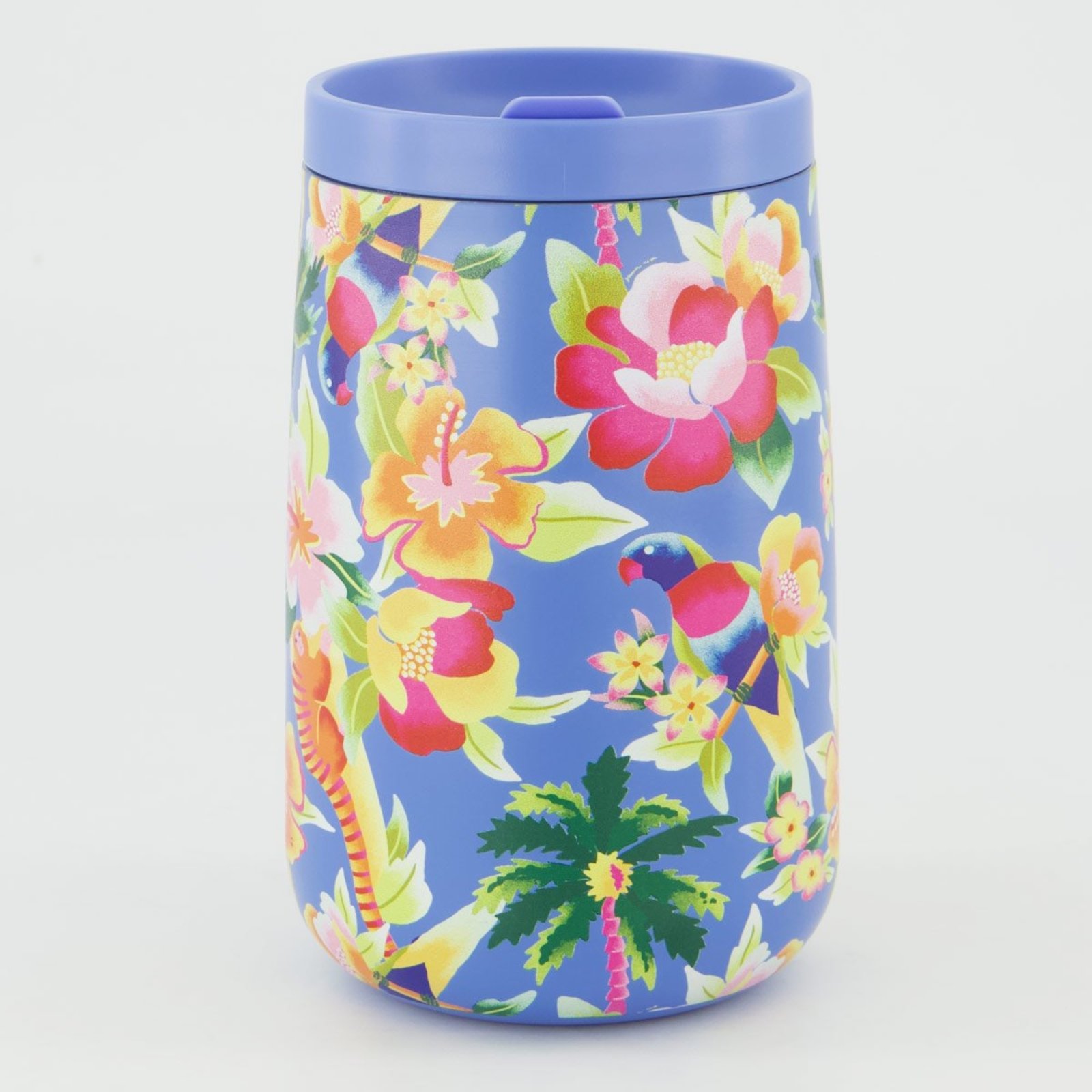 Copo Farm Que Sede Floral Havaiano Azul