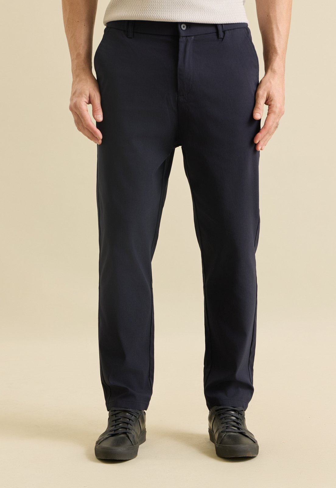Calça Alfaiataria Masculina Social Slim Color Dialogo Marinho