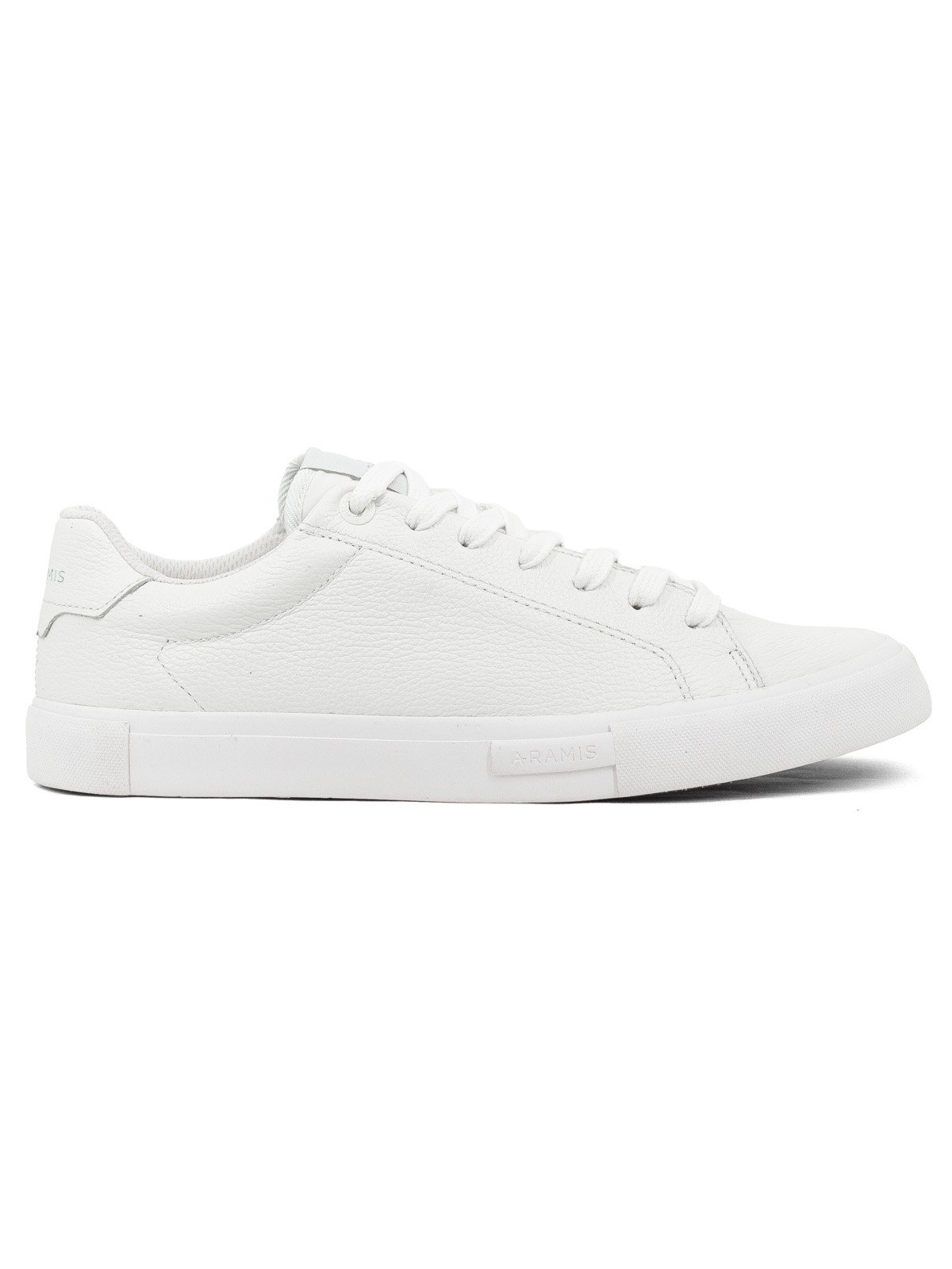 Tênis Masculino Aramis Casual Easy Off Couro Confortável Branco All White