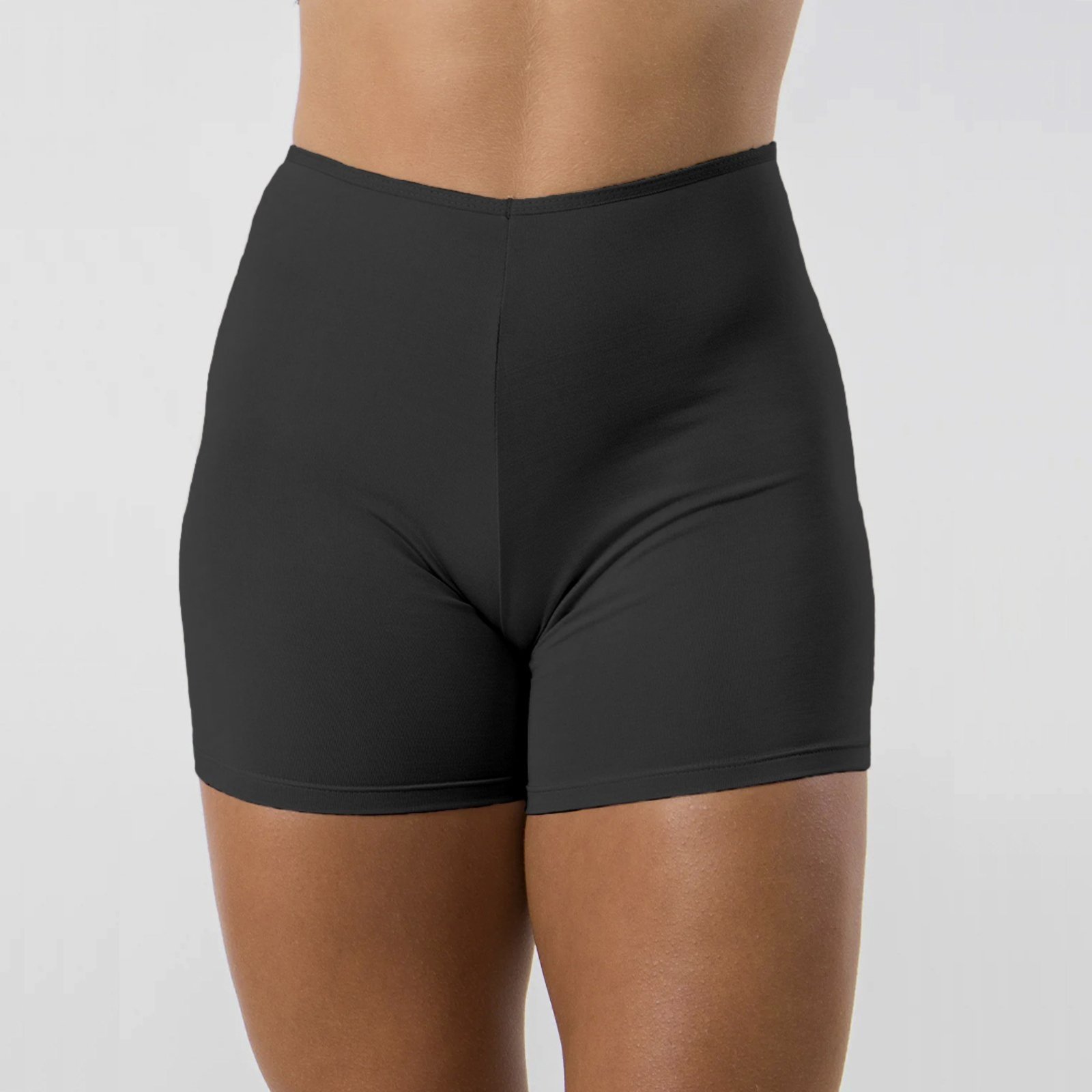 Shortinho Tetê Variedades Lisos Anáguas Confortaveis Segunda Pele Moda Feminina Preto