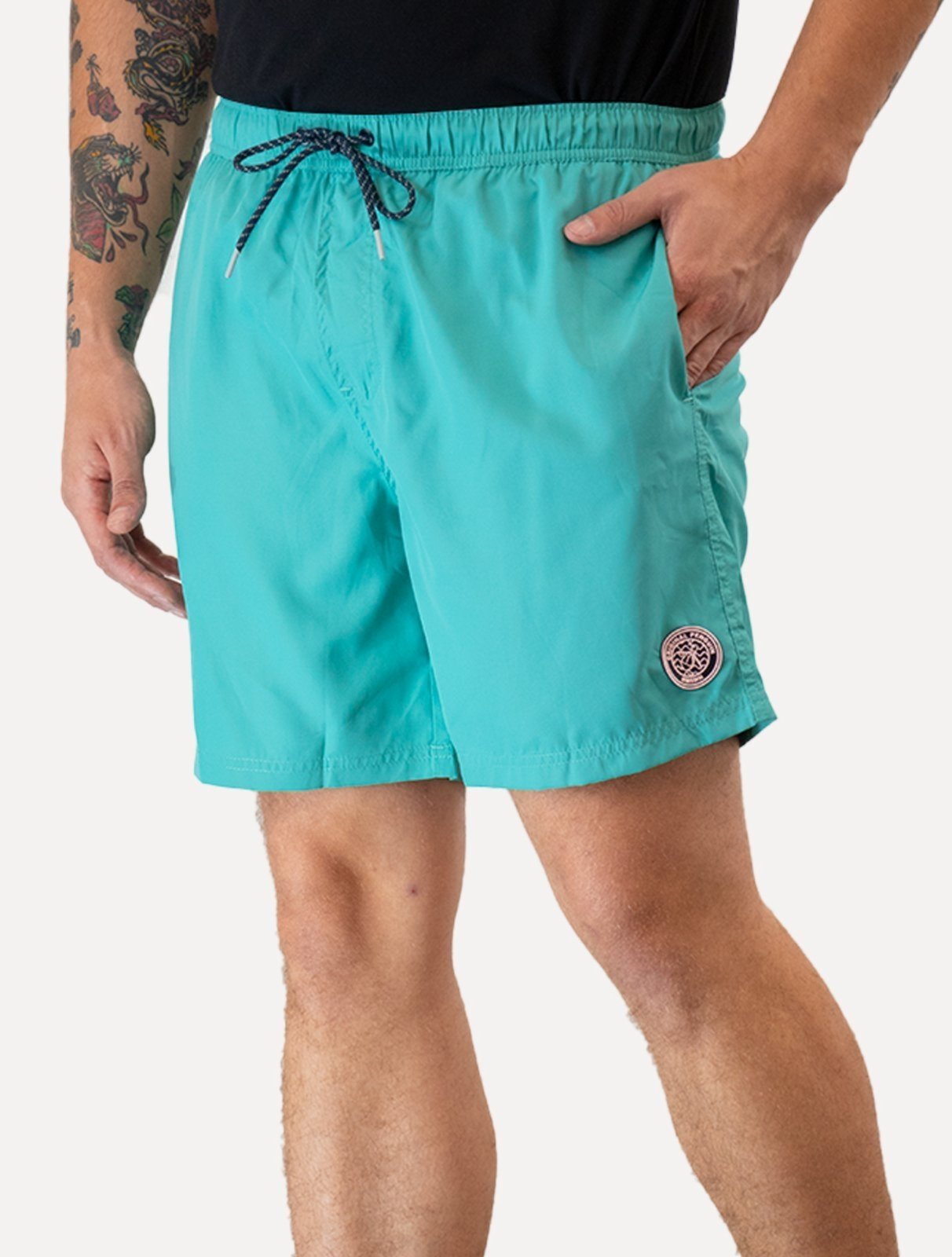 Short Original Penguin Masculino D Água Basic Patch Verde Sage