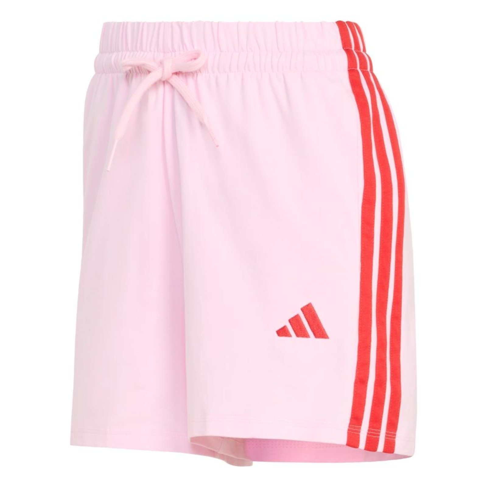 Shorts Algodão Essentials Três Listras adidas Sportswear Rosa