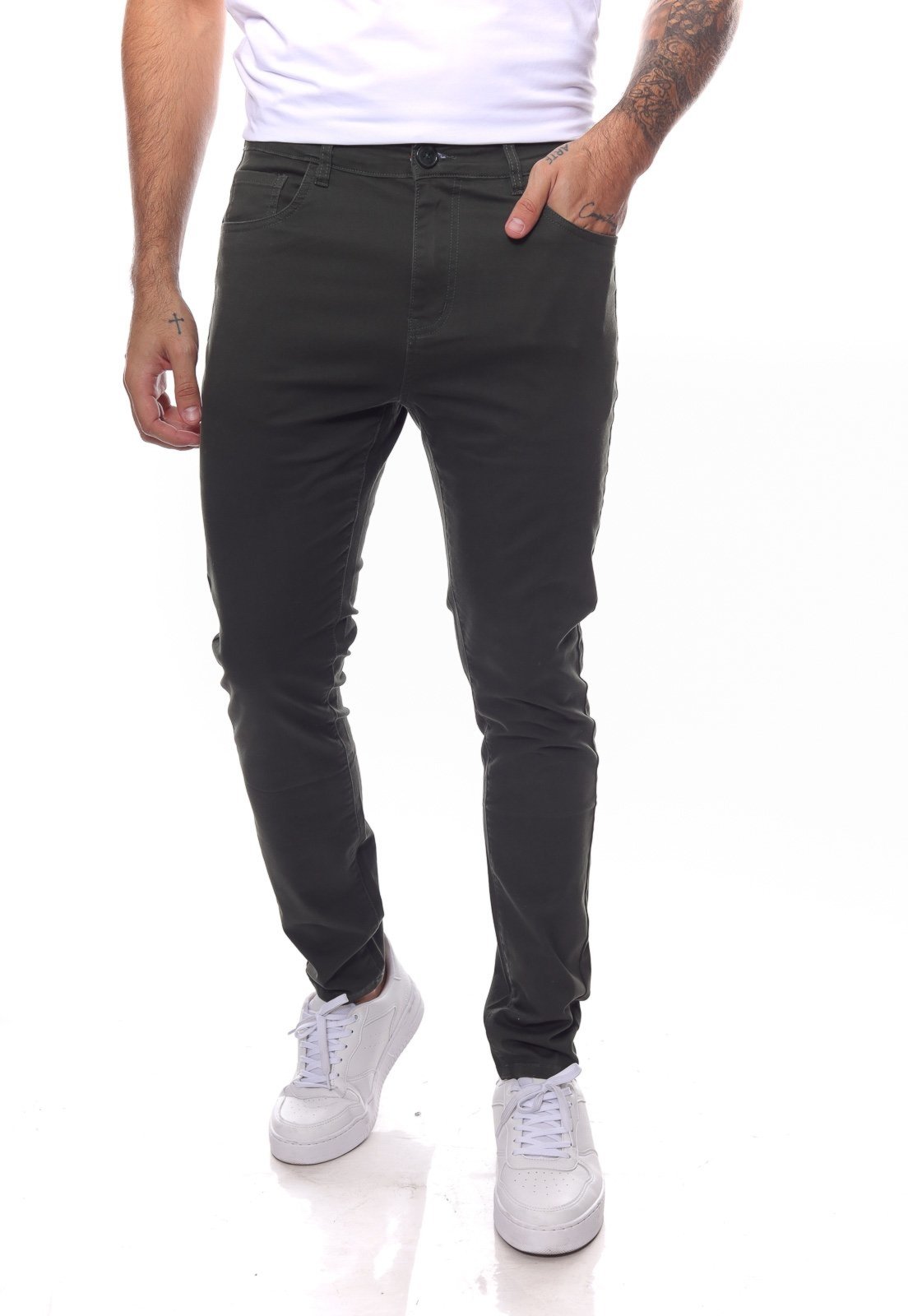 Calça Sarja Color Masculina Skinny Crocker