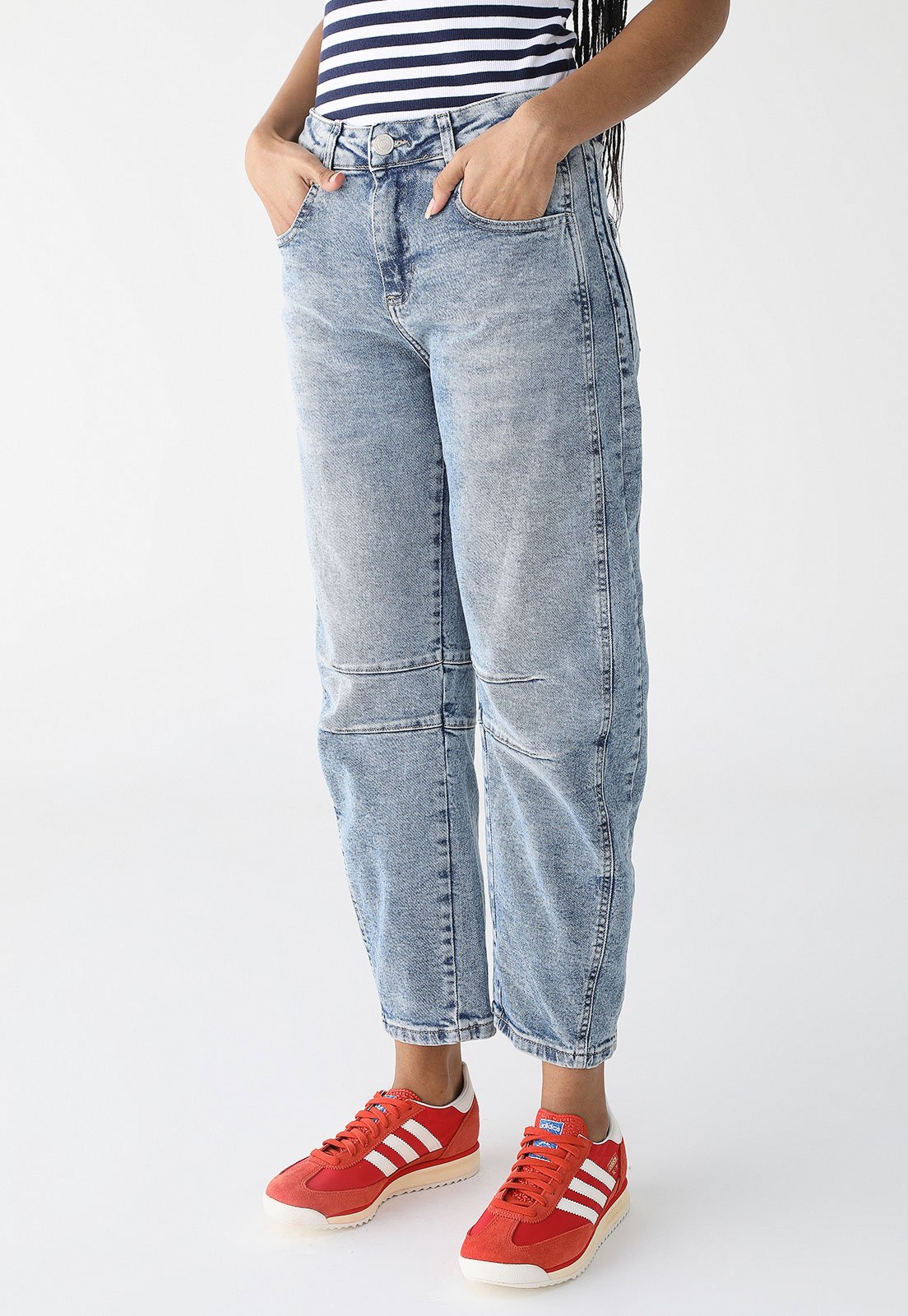 Calça Jeans Sawary Barrel Pocket Azul