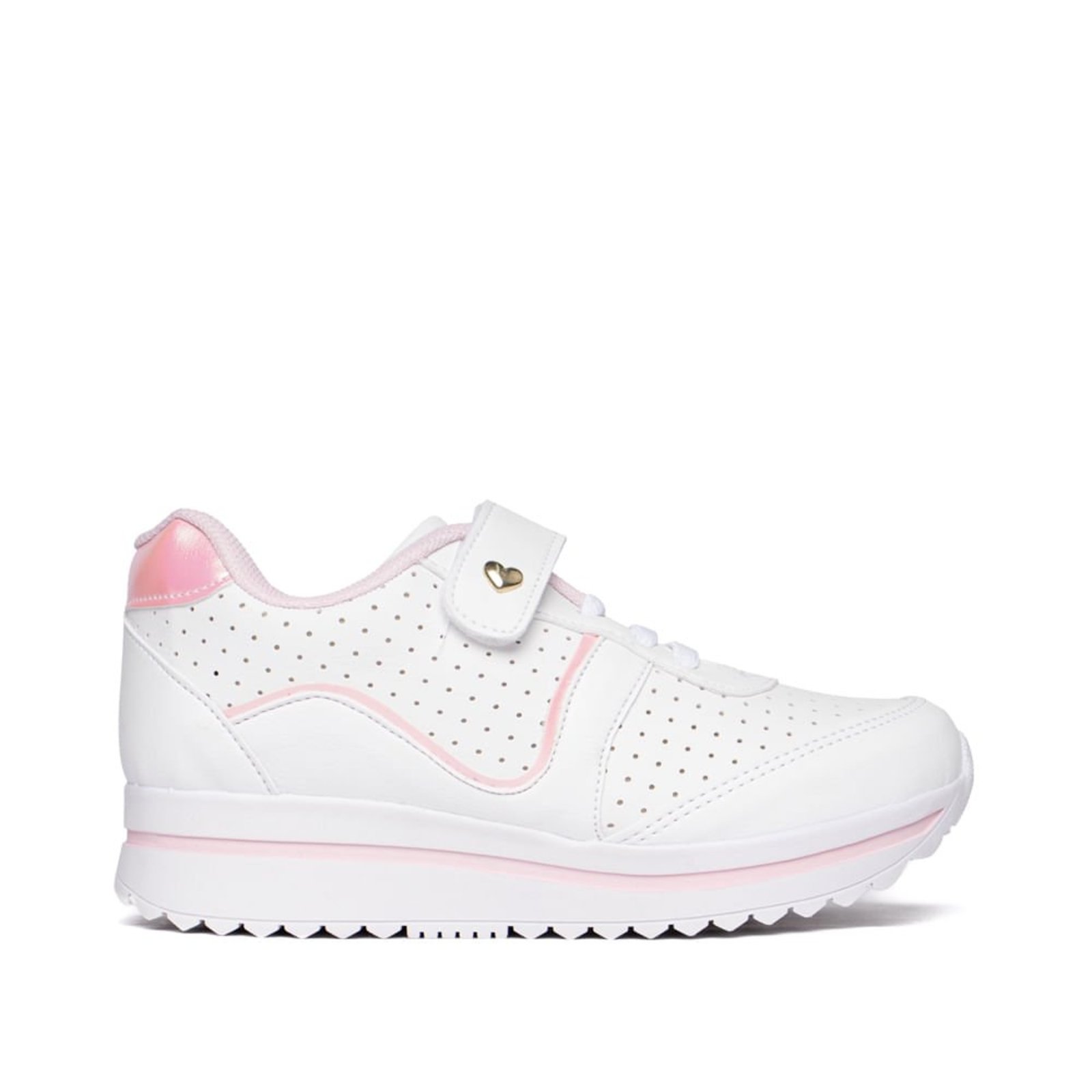 Infantil – Tênis Club Happy Coração Branco/Rosa
