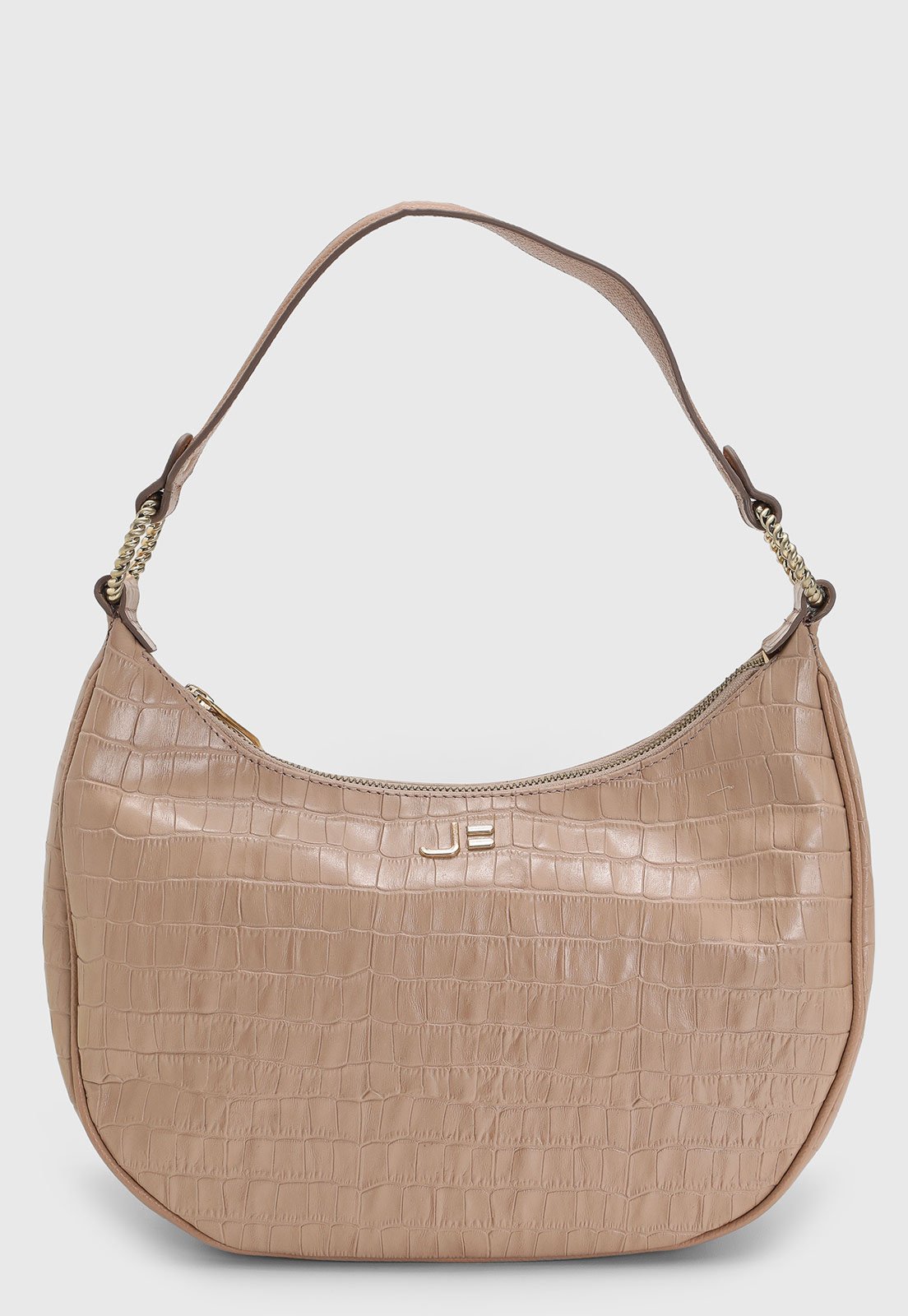 Bolsa Feminina Jorge Bischoff Croco Nude