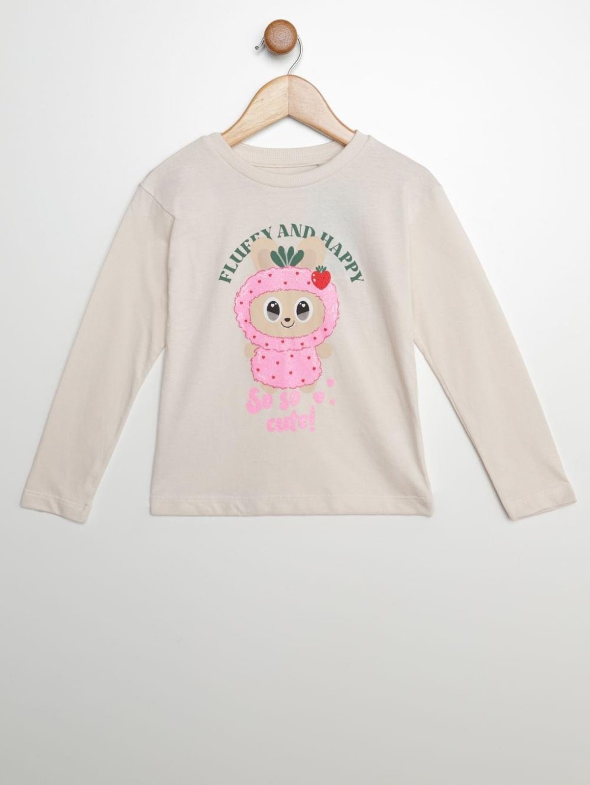 Infantil - Blusa Estampada Para Menina - OFF WHITE