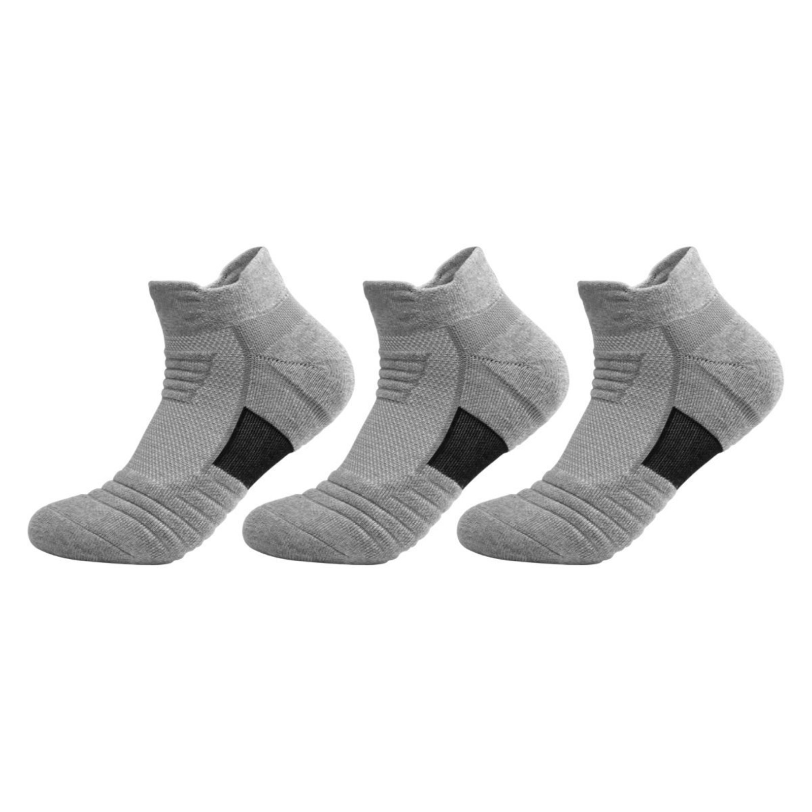 Kit 3 Pares de Meias QLC Sports Esportiva Cinza