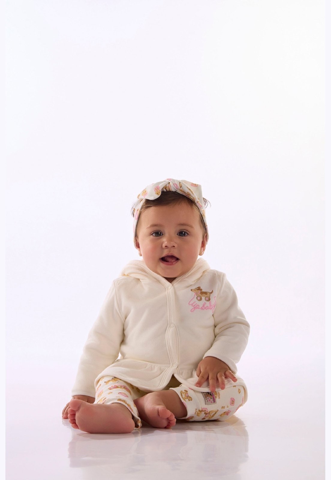 Infantil - Conjunto Cardigan Calça Up Baby Branco