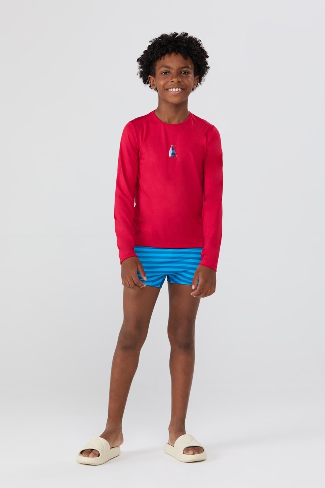 Conjunto Praia Masculino UV50+ Barquinho