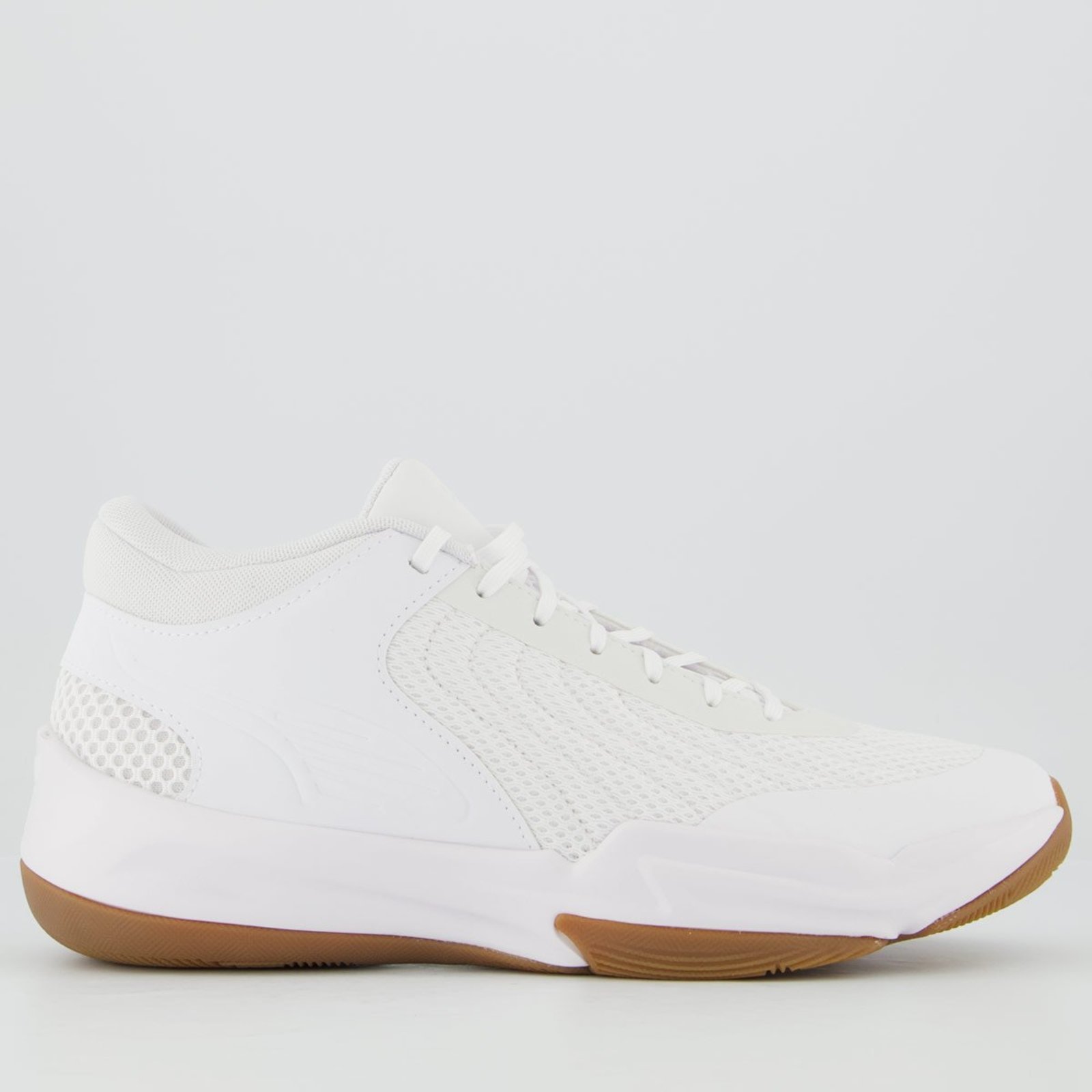 Tenis Puma Court Pro 2 Branco e Marrom