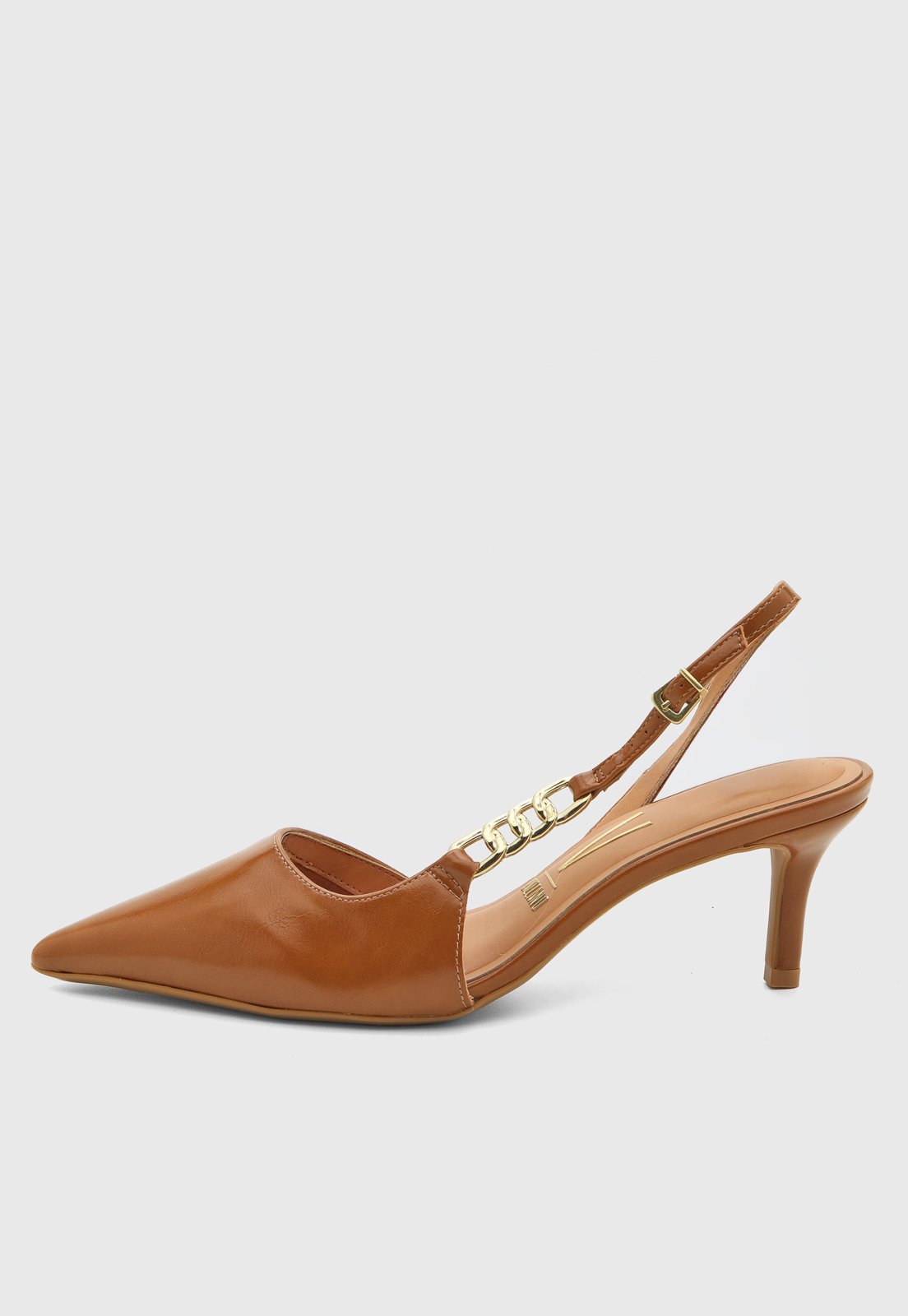 Scarpin Feminino Vizzano Couro Caramelo