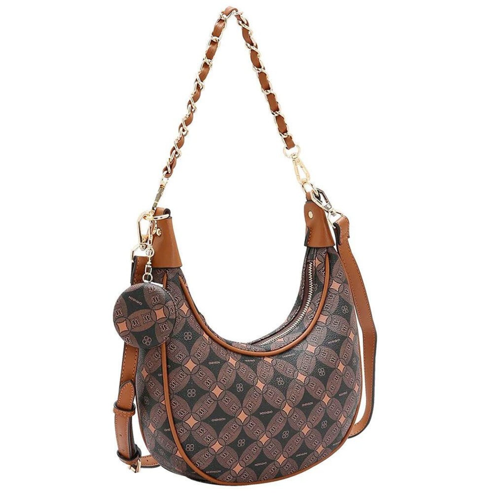 Bolsa Feminina Transversal Chenson Cg85381 1825381 Café