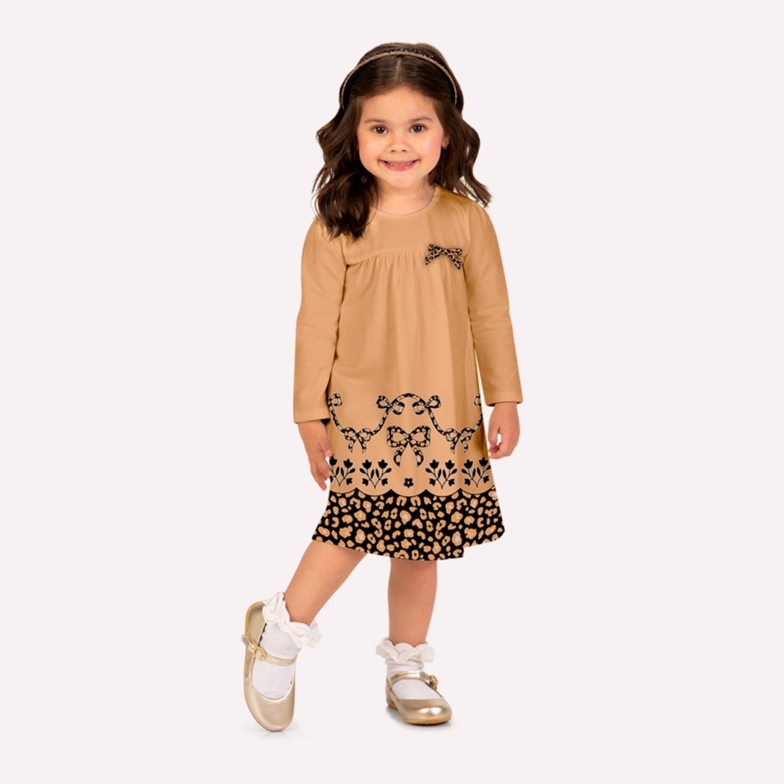 Infantil - Vestido Menina Laço Milon