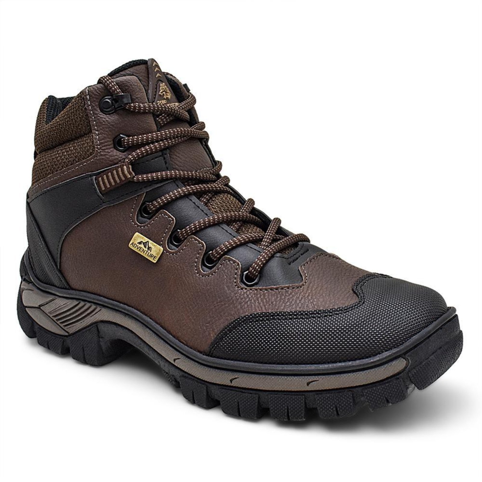 Bota Coturno Adventure Sola Costurada Confortável Marrom Escuro 37 Marrom