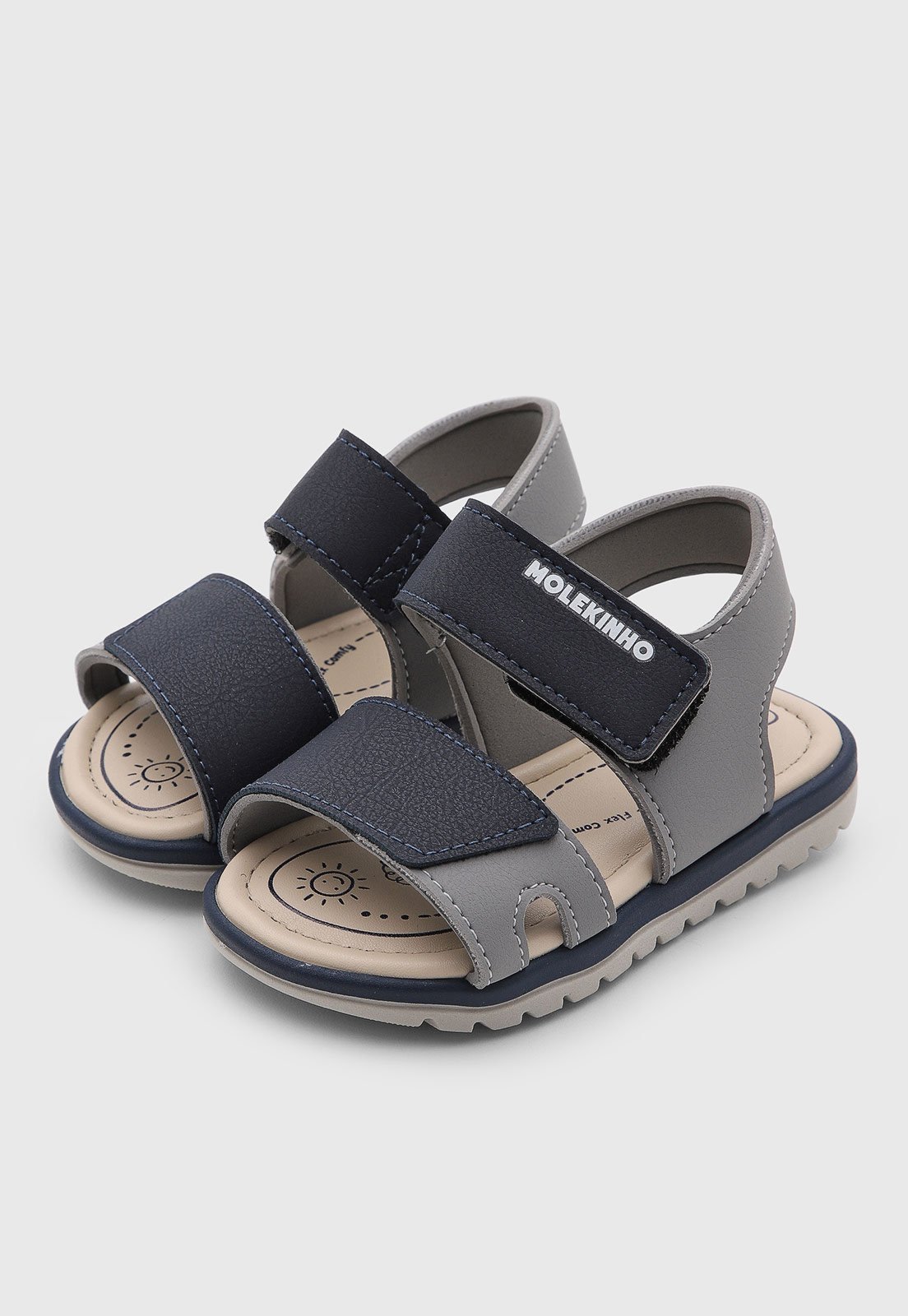 Infantil - Sandália Molekinho Duas Tiras Azul Marinho