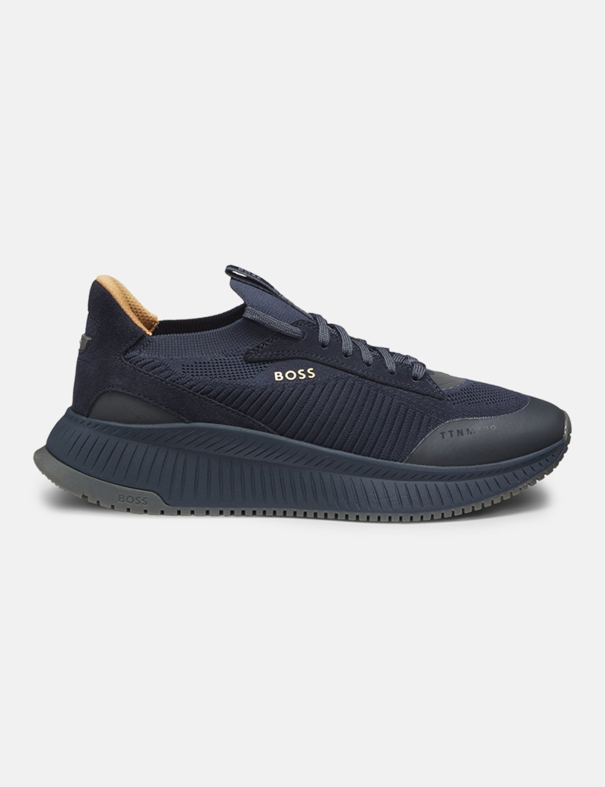 Vista 2 Tênis Hugo Boss Masculino Ttnm Evo Slon Knrsd Azul Escuro azul marinho azul marinho