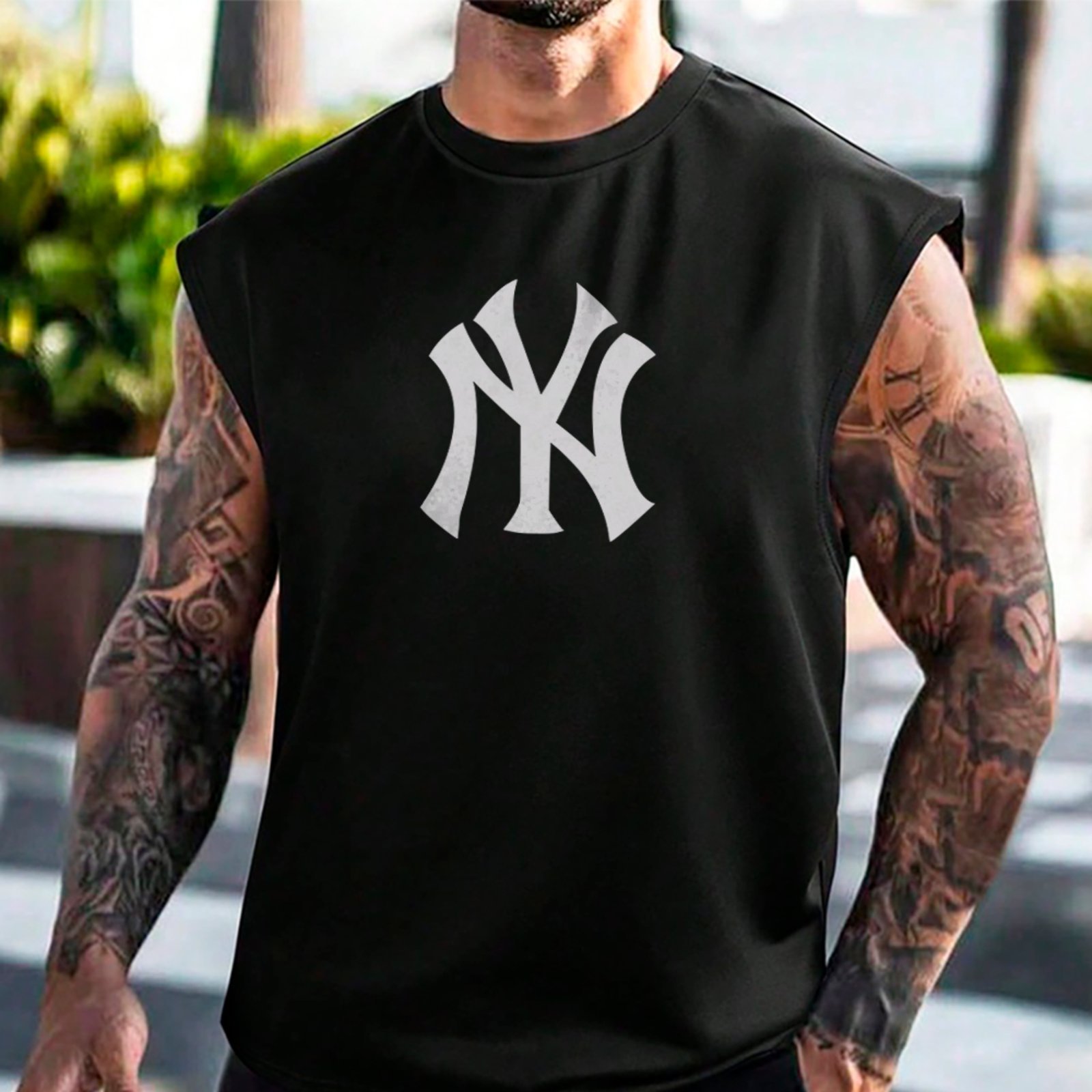 Camiseta Regata Machão NY Street Style New York Urban Tendência Premium Preto