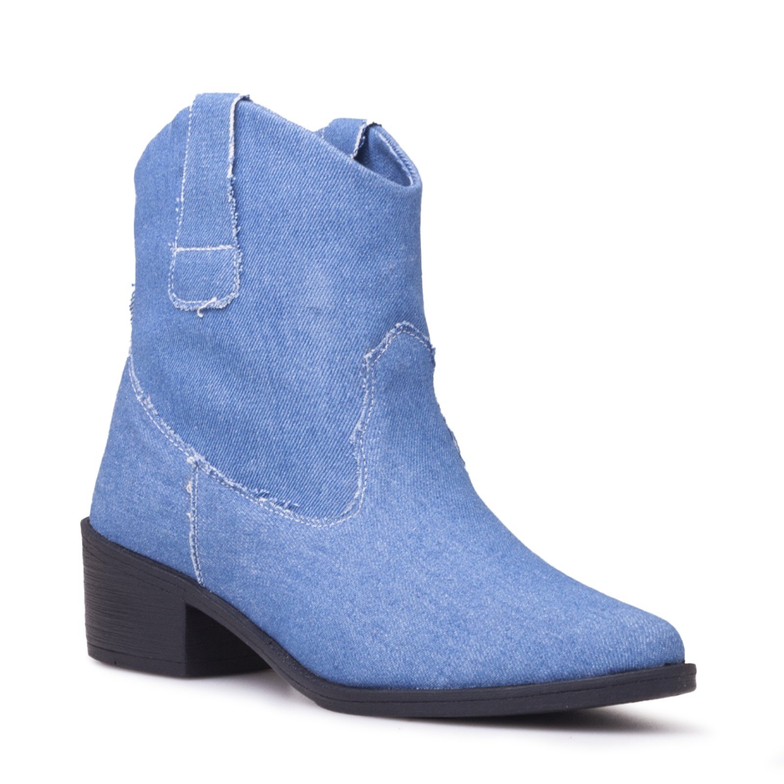 Bota Couro Western Via Miss Country Conforto Jeans