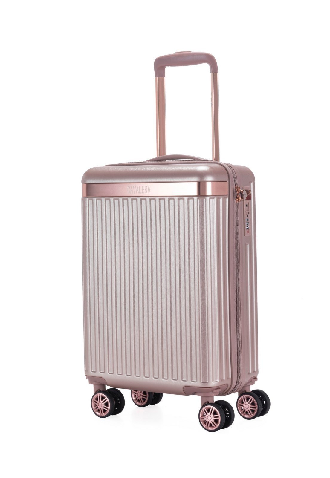 Vista 2 Mala Bordo Pequena Cavalera Resistente Viagem PP Passeio Casual Moderna Feminina Espaçosa rosa Cavalera rosa
