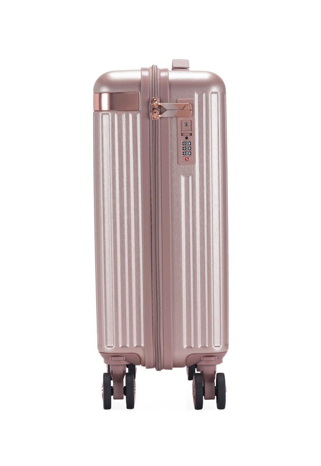 Vista 3 Mala Bordo Pequena Cavalera Resistente Viagem PP Passeio Casual Moderna Feminina Espaçosa rosa Cavalera rosa