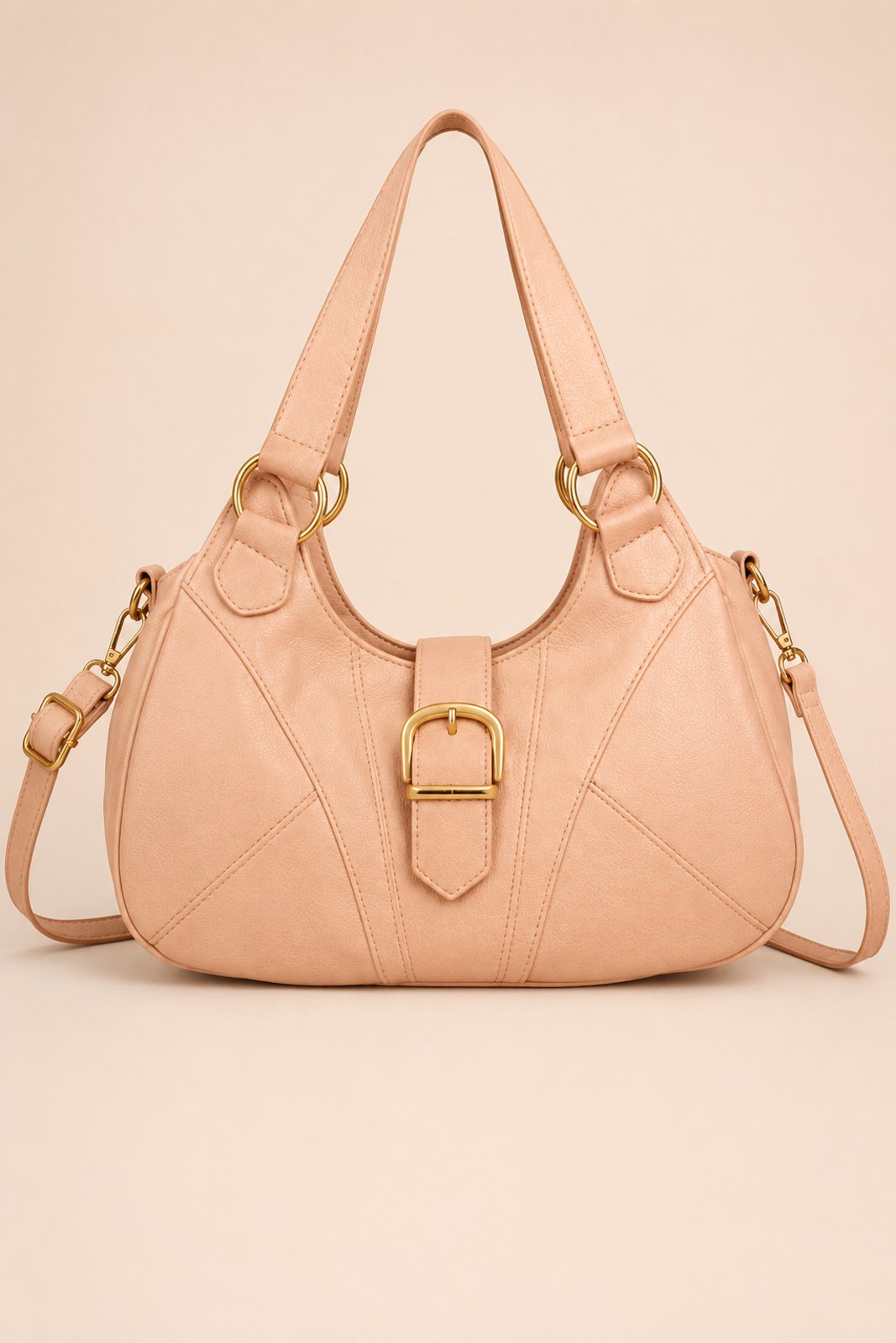 Bolsa Média Transversal D Bell Outlet Fashion Bella Nude