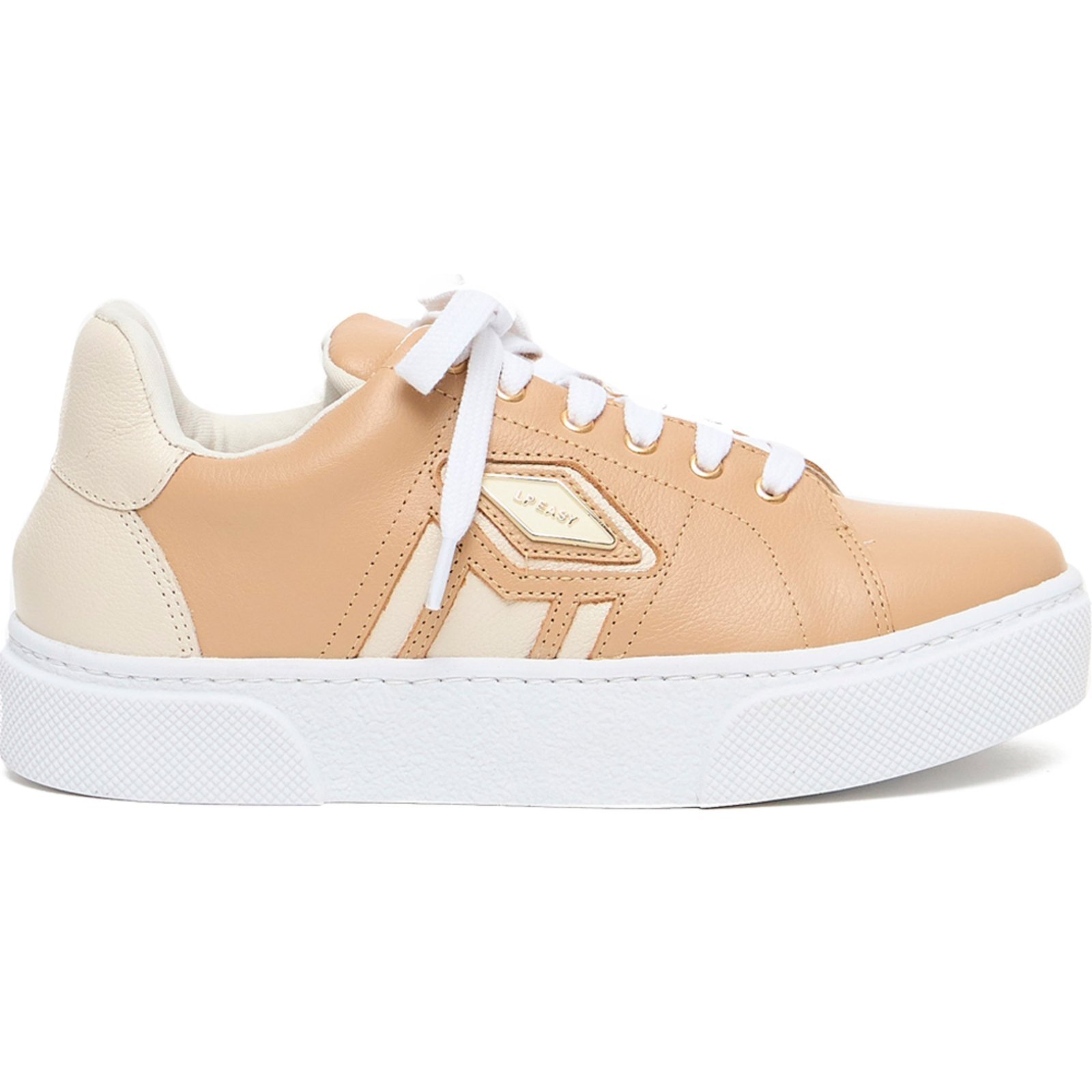 Vista 2 Tênis Easy Lança Perfume Couro Metal Pr25 Off White Feminino amarelo white amarelo white