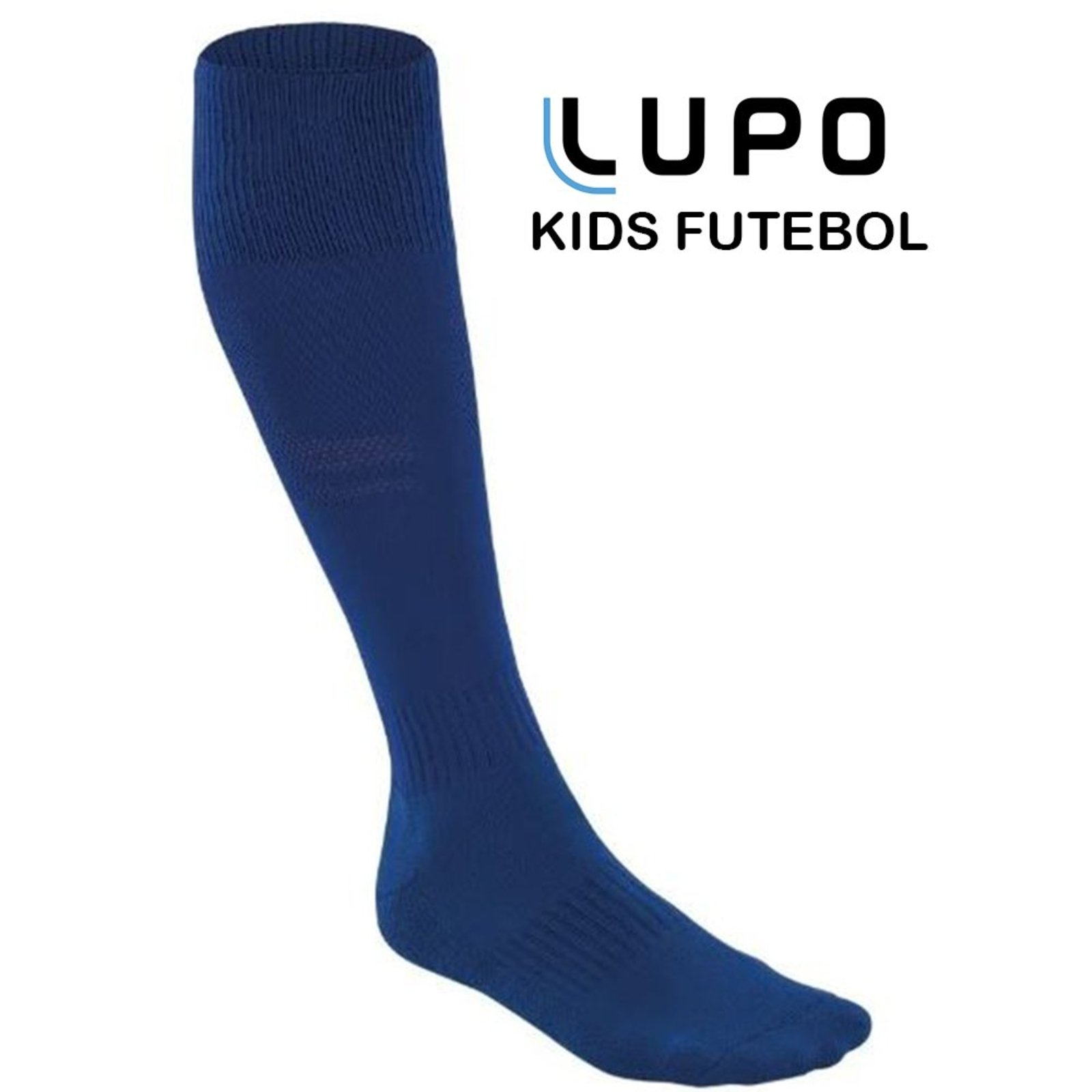 Meia De Futebol Cano Longo Atoalhada Lupo Anil