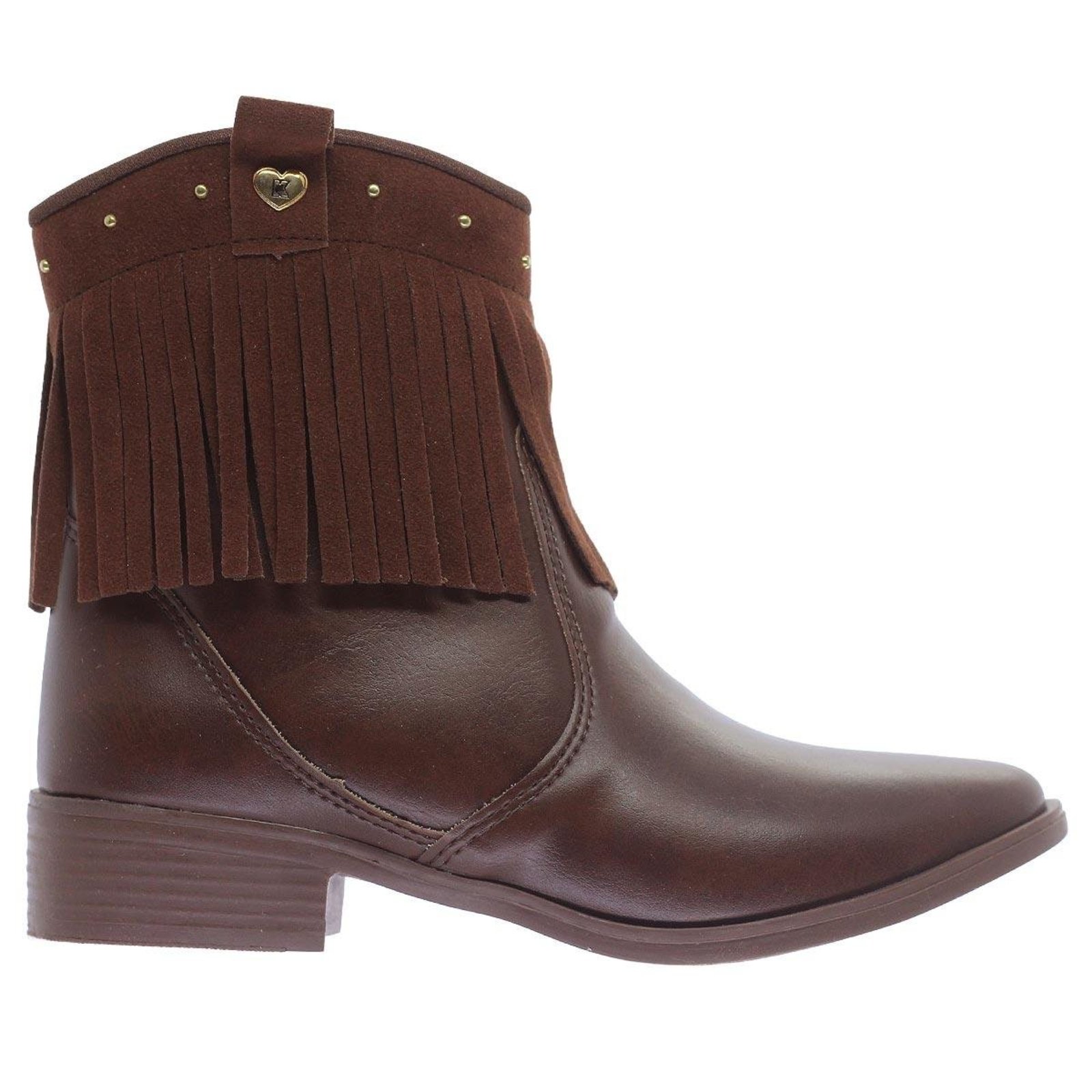 Infantil - Bota Cano Curto Menina Kidy 07000600016 Marrom