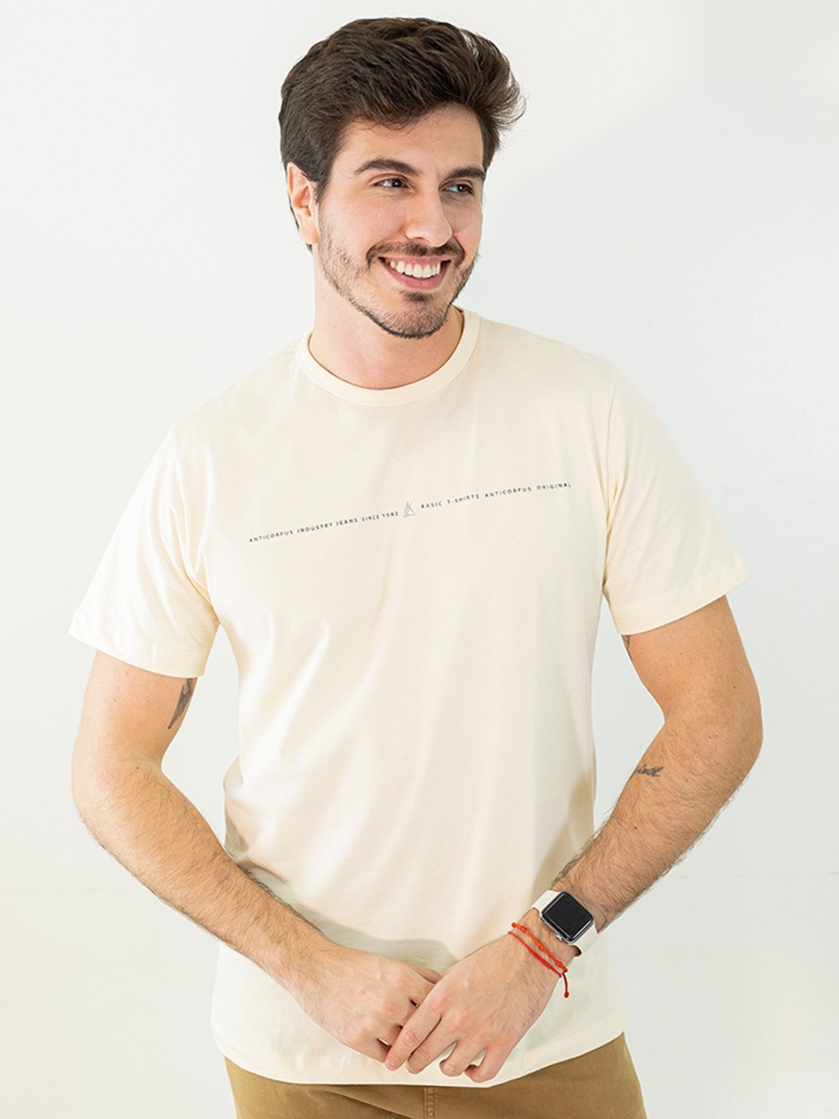 Camiseta Masculina Estampa Frase Frontal Algodão Anticorpus