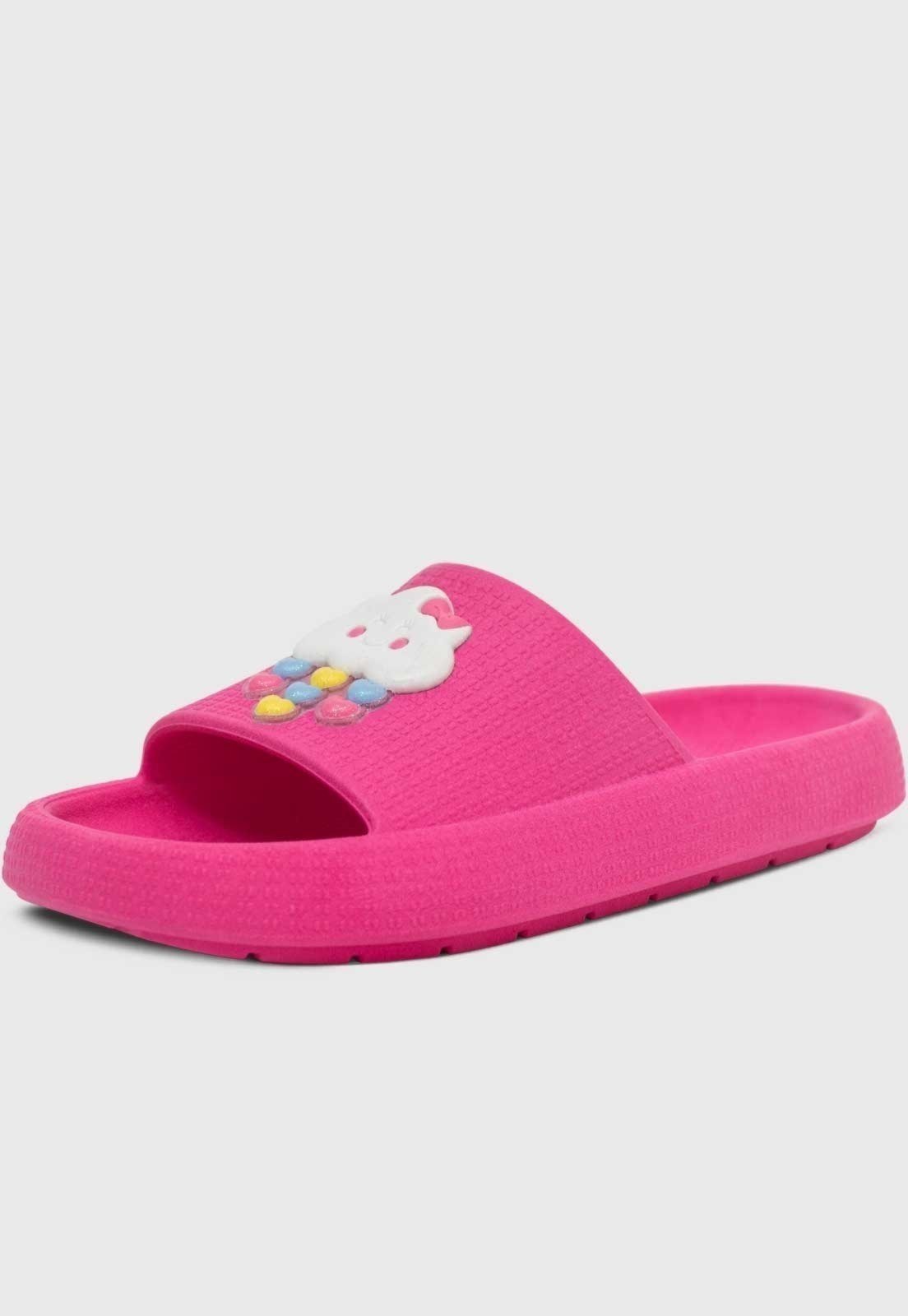 Vista 2 Infantil - Chinelo Nuvem Popidi Menina Chuva de Amor rosa Pópidí rosa