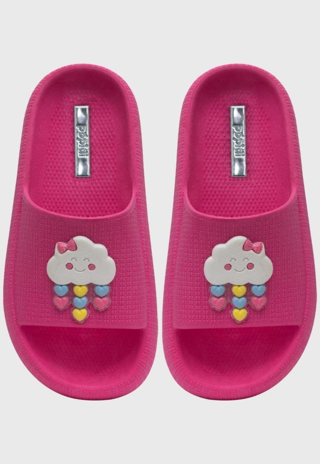 Vista 3 Infantil - Chinelo Nuvem Popidi Menina Chuva de Amor rosa Pópidí rosa