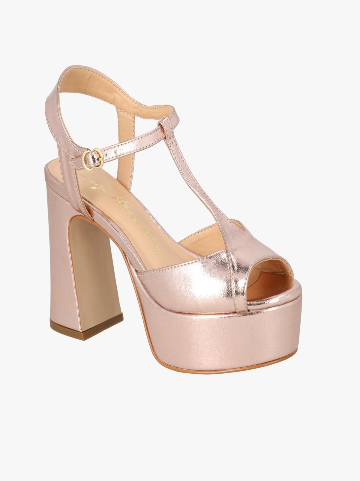 Sandalia Luiza Barcelos Aanabela Grease Champagne