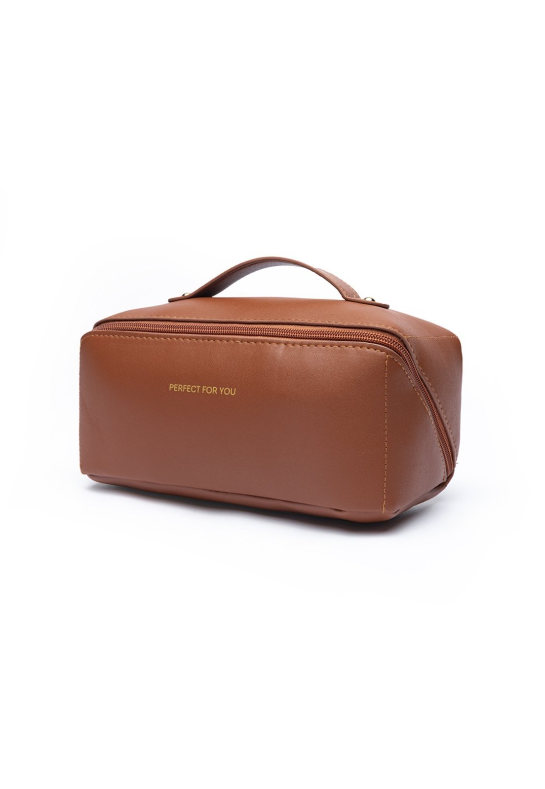 Vista 3 Necessaire Viagem Feminina Divisórias Organizadora Reforçada Perfect For You marrom Perfect For You marrom
