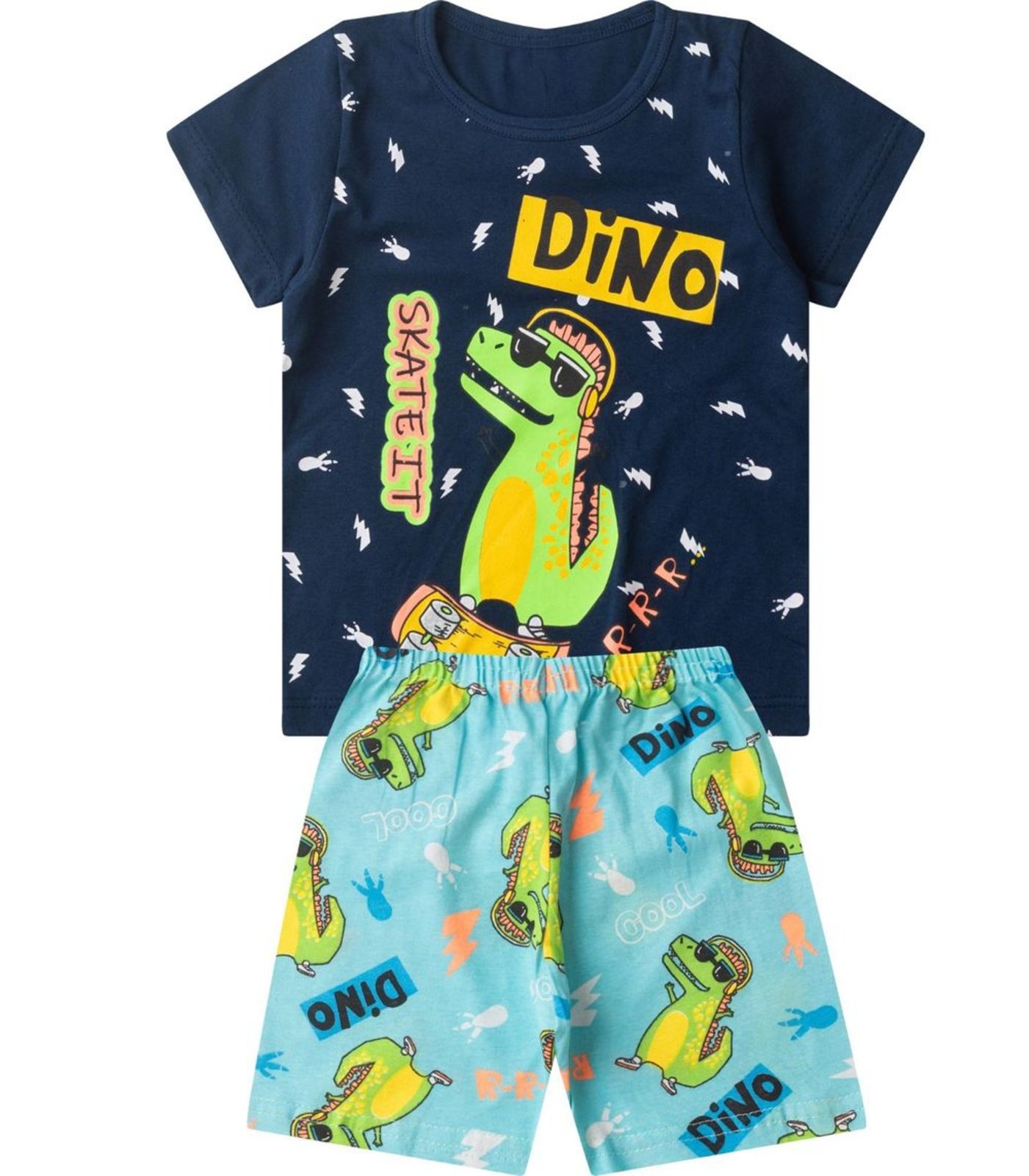 Pijama Masculino Brilha No Escuro Kappes Azul