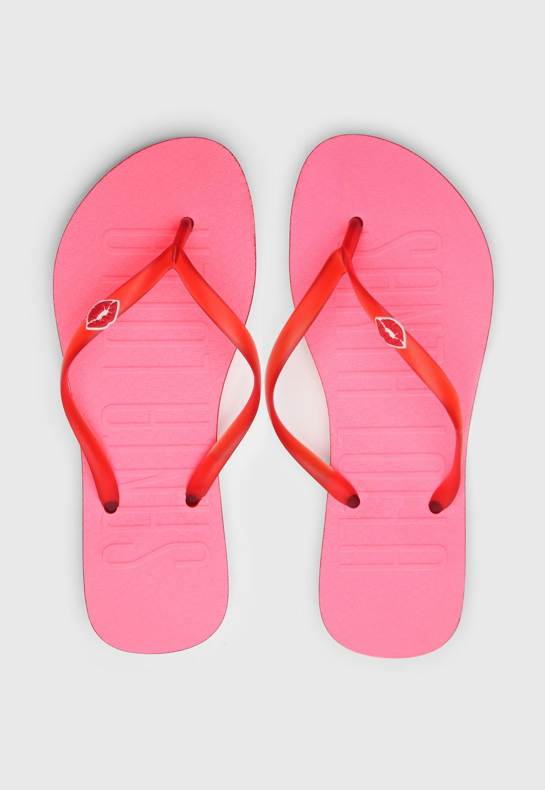 Chinelo Santa Lolla Necessarie Estampa Beijo Rosa