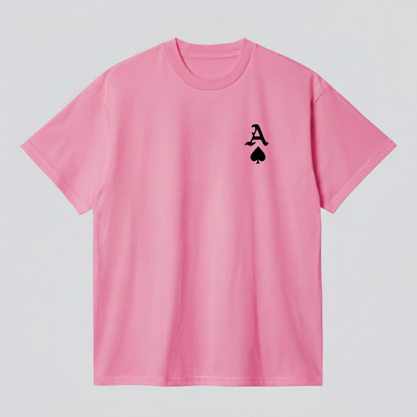 Camiseta Básica Baralho Poker Skull Street Style Unissex Rosa