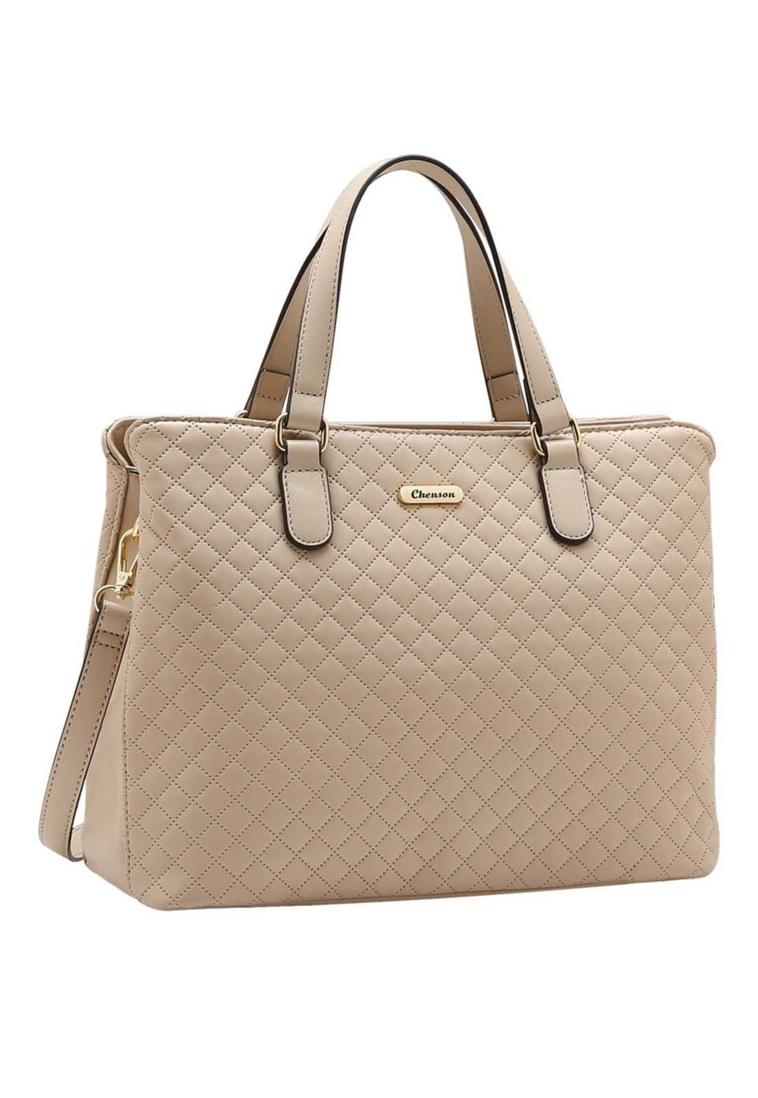 Bolsa Feminina Chenson Mão Matelasse Pontilhado 3485920 Bege
