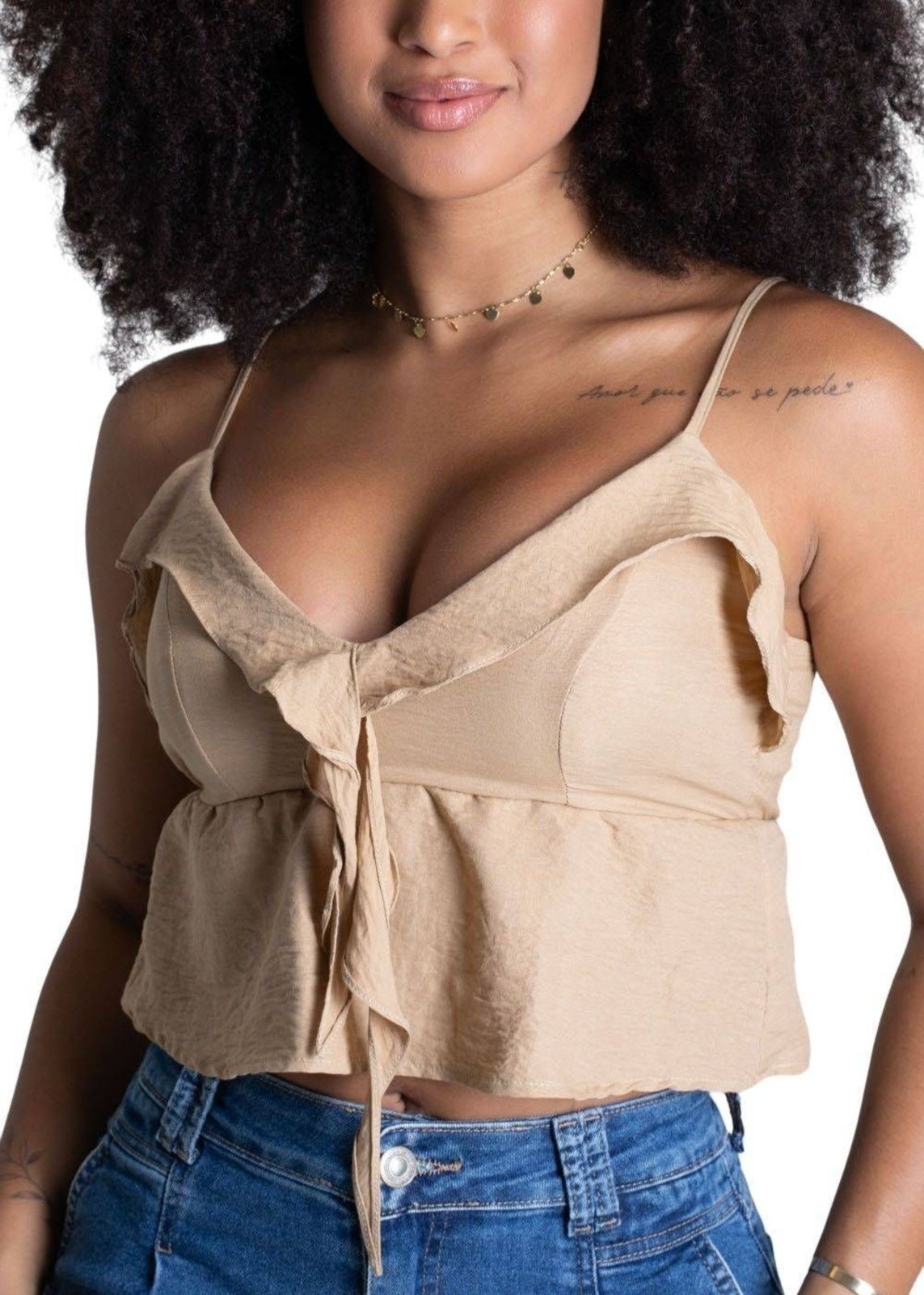 Cropped Sawary Petala – 279729 – Bege – Sawary