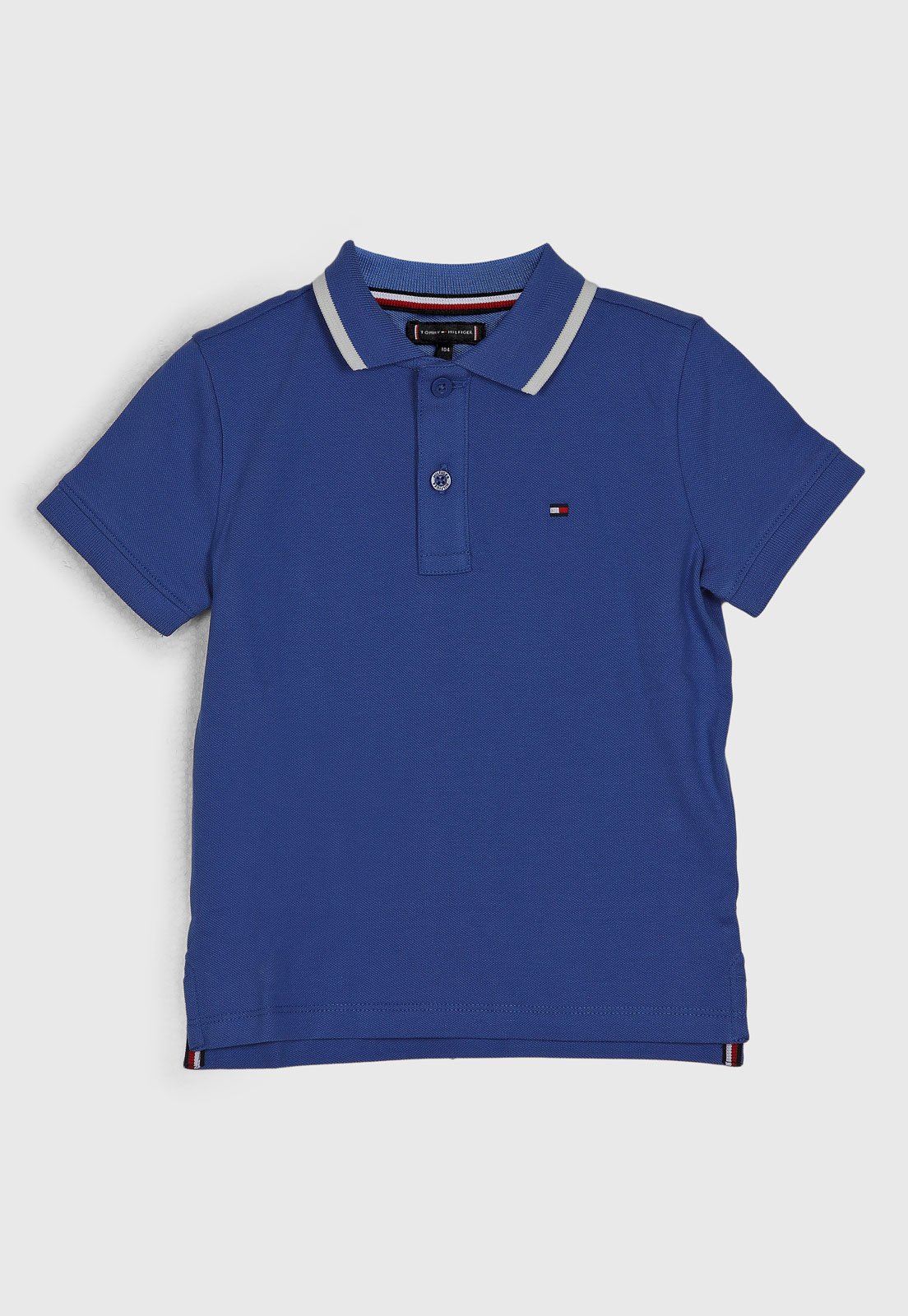 Infantil - Camisa Polo Tommy Hilfiger Logo Azul