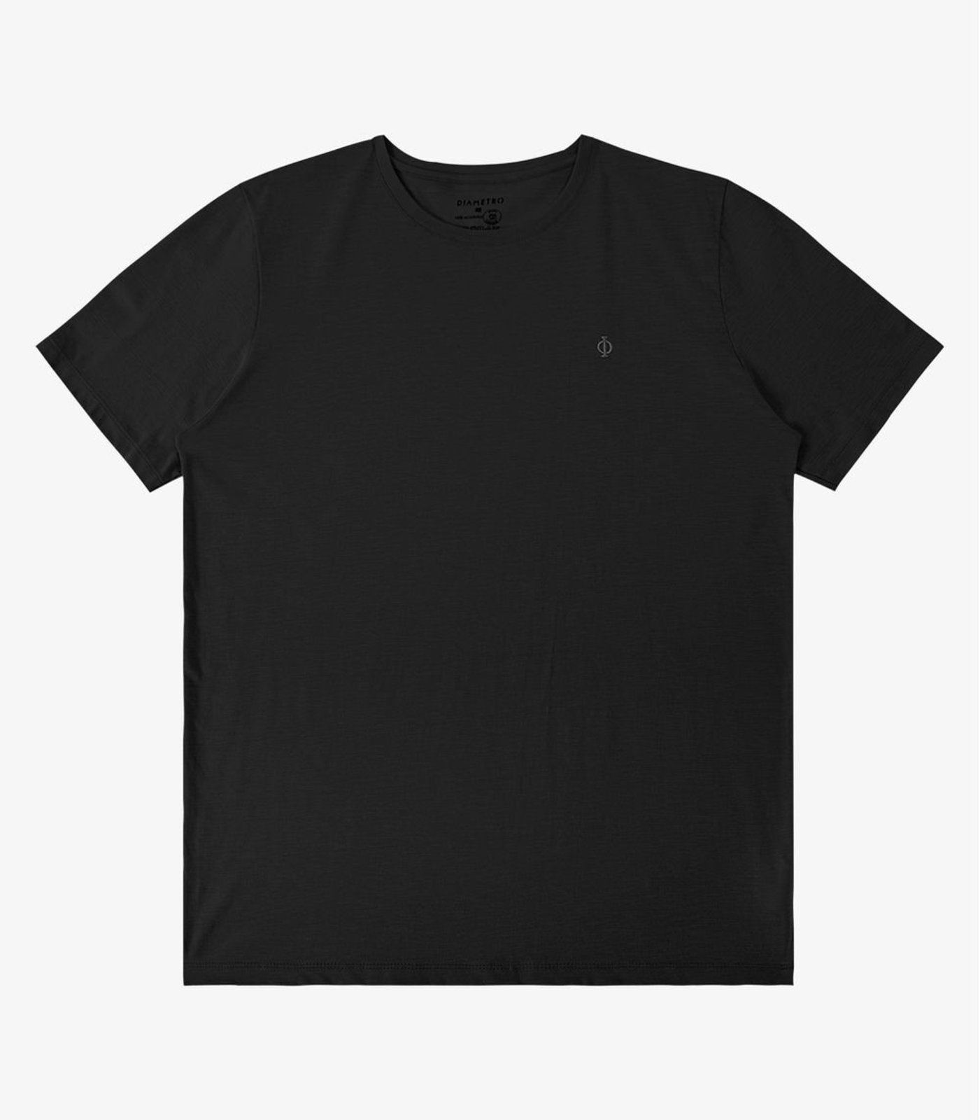 Vista 2 Camiseta Masculina Meia Malha Diametro Diametro basicos bege Diametro basicos bege