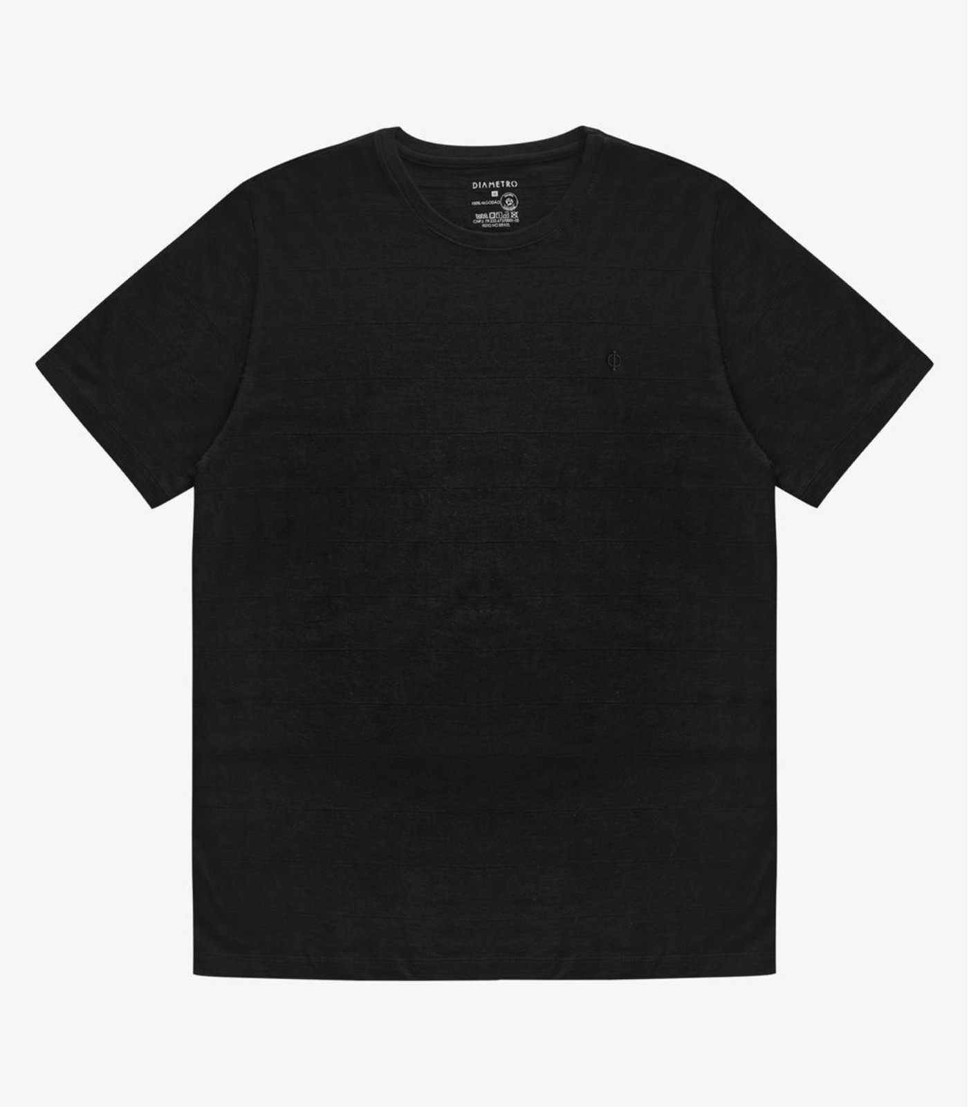 Vista 3 Camiseta Masculina Meia Malha Diametro Diametro basicos bege Diametro basicos bege