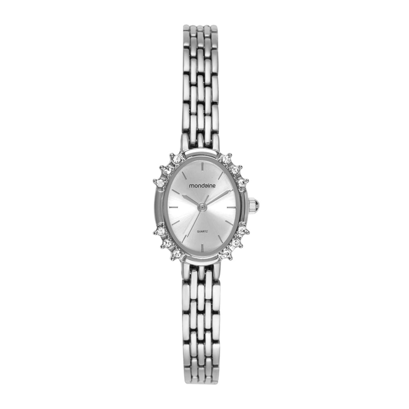 Relógio Feminino Mondaine Oval Prata Madreperola Mondaine