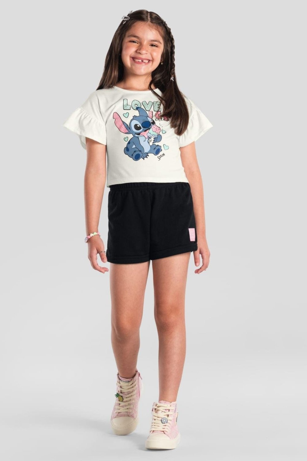 Infantil - Conjunto menina do Stitch Brandili