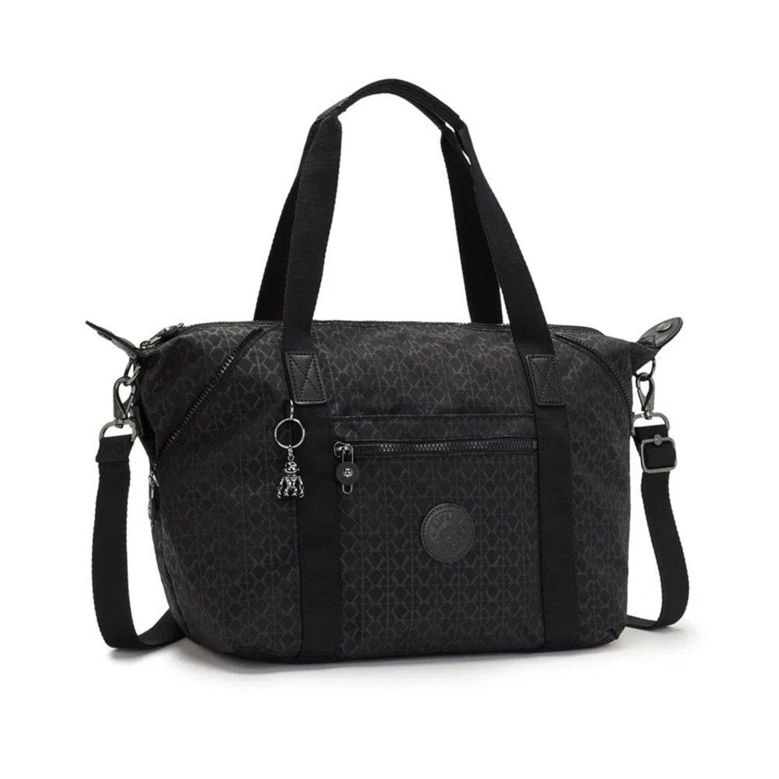 Vista 3 Bolsa Transversal Kipling Art 21 Litros Estampado Preto incolor Kipling incolor