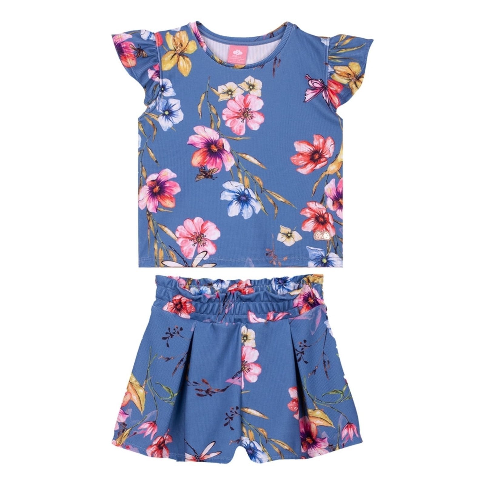 Infantil - Conjunto Curto Florido Feminino Lilica Ripilica